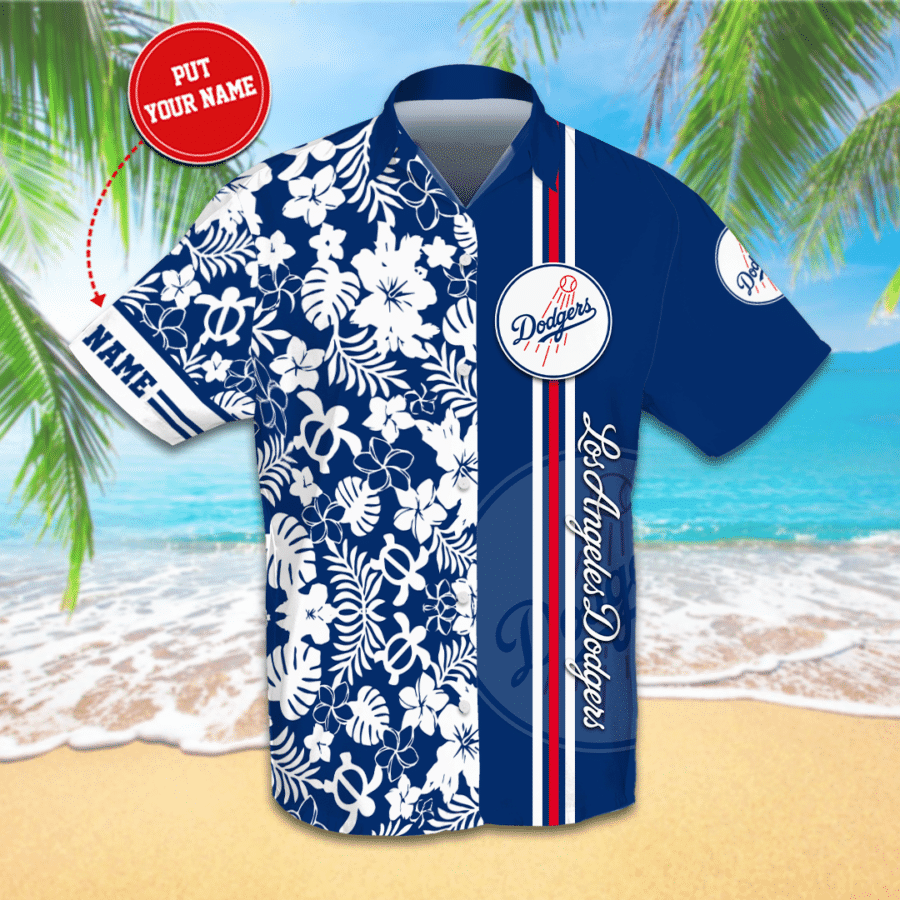 Personalized Los Angeles Dodgers Hawaiian Shirt Tropical Aloha Button Up