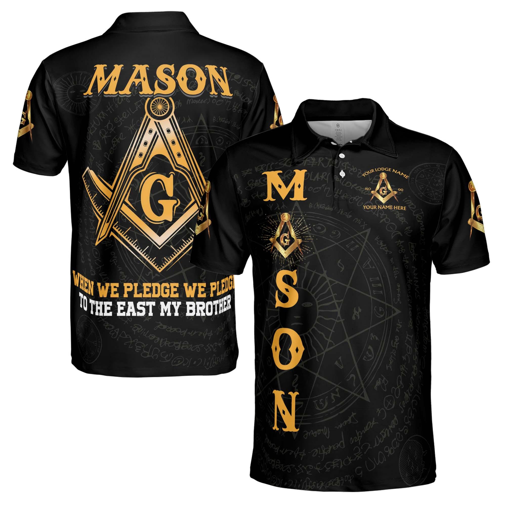 Personalized Masonic Polo Shirt: Men's Personalized Pledge Apparel