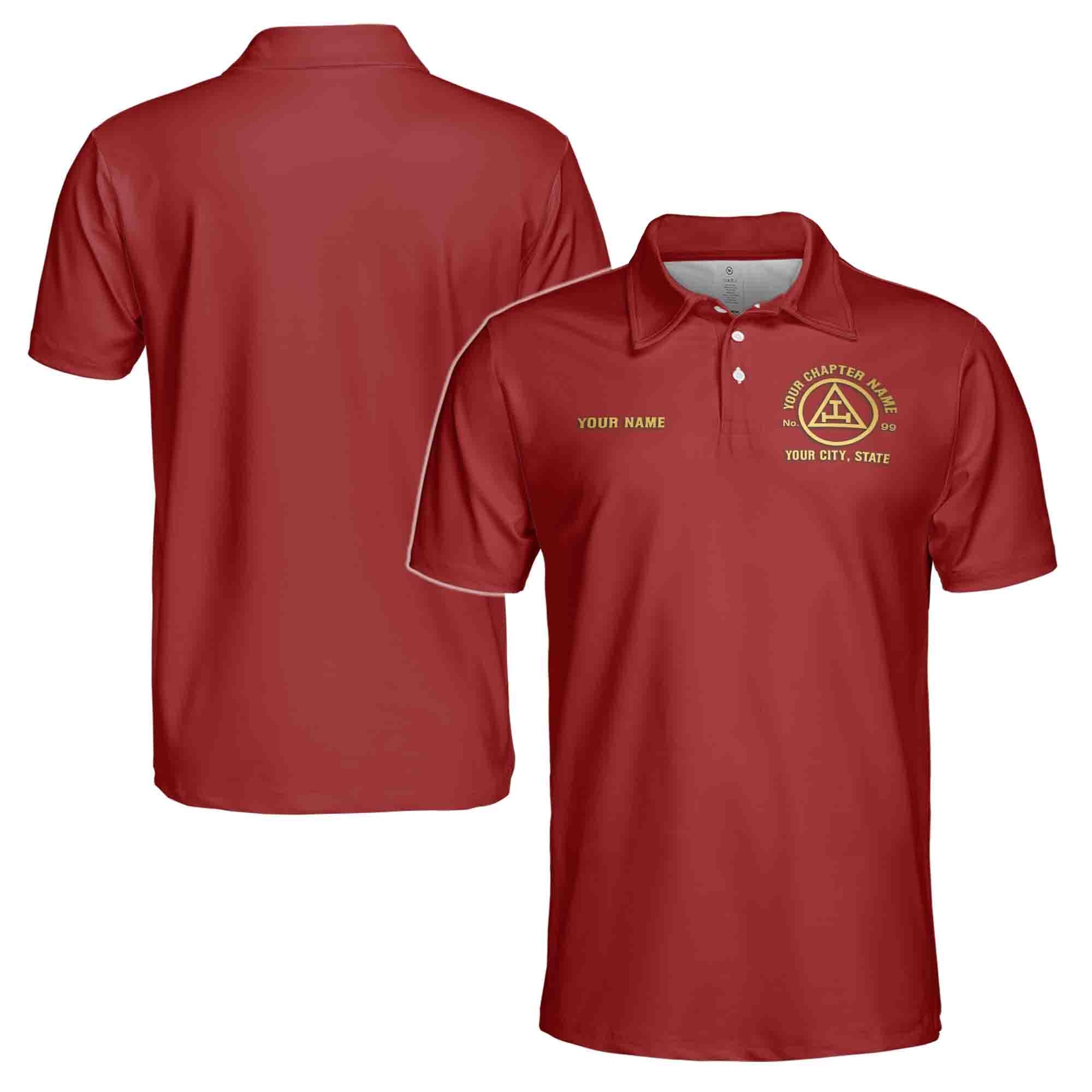 Personalized Masonic Royal Arch Mason Men's Polo Shirt