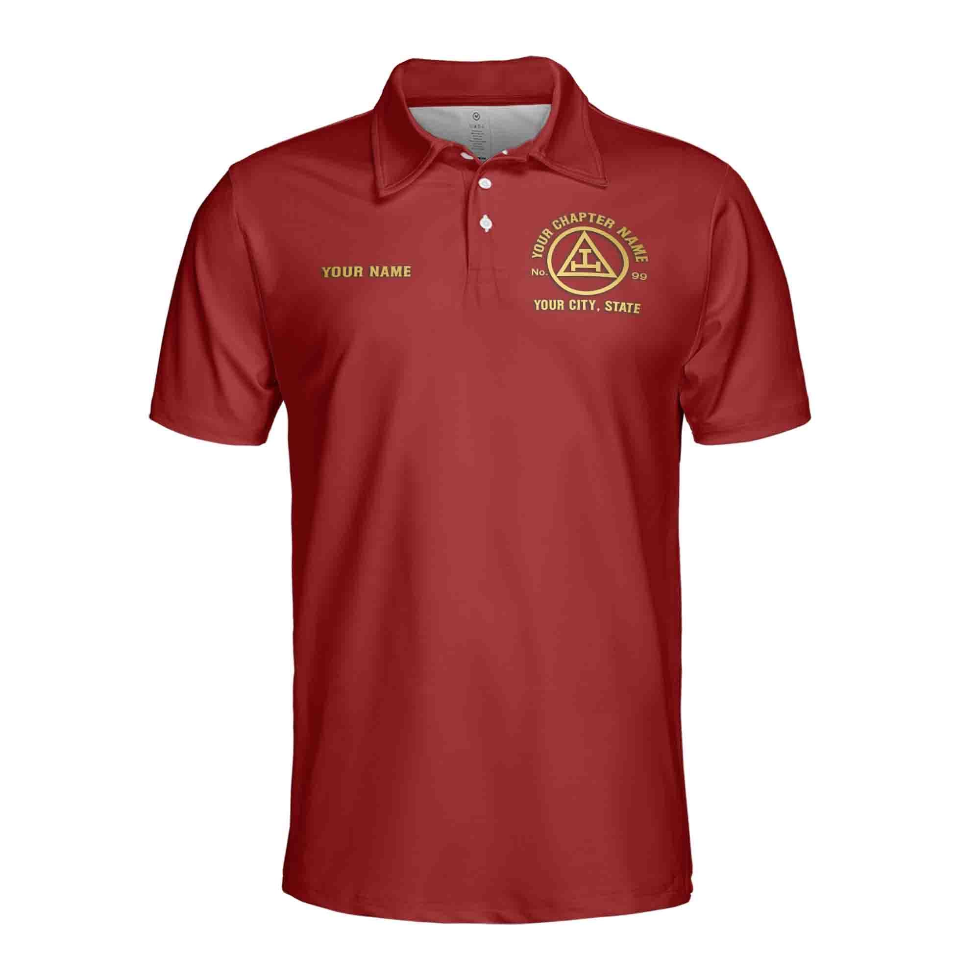Alternative view of Personalized Masonic Royal Arch Mason Men's Polo Shirt