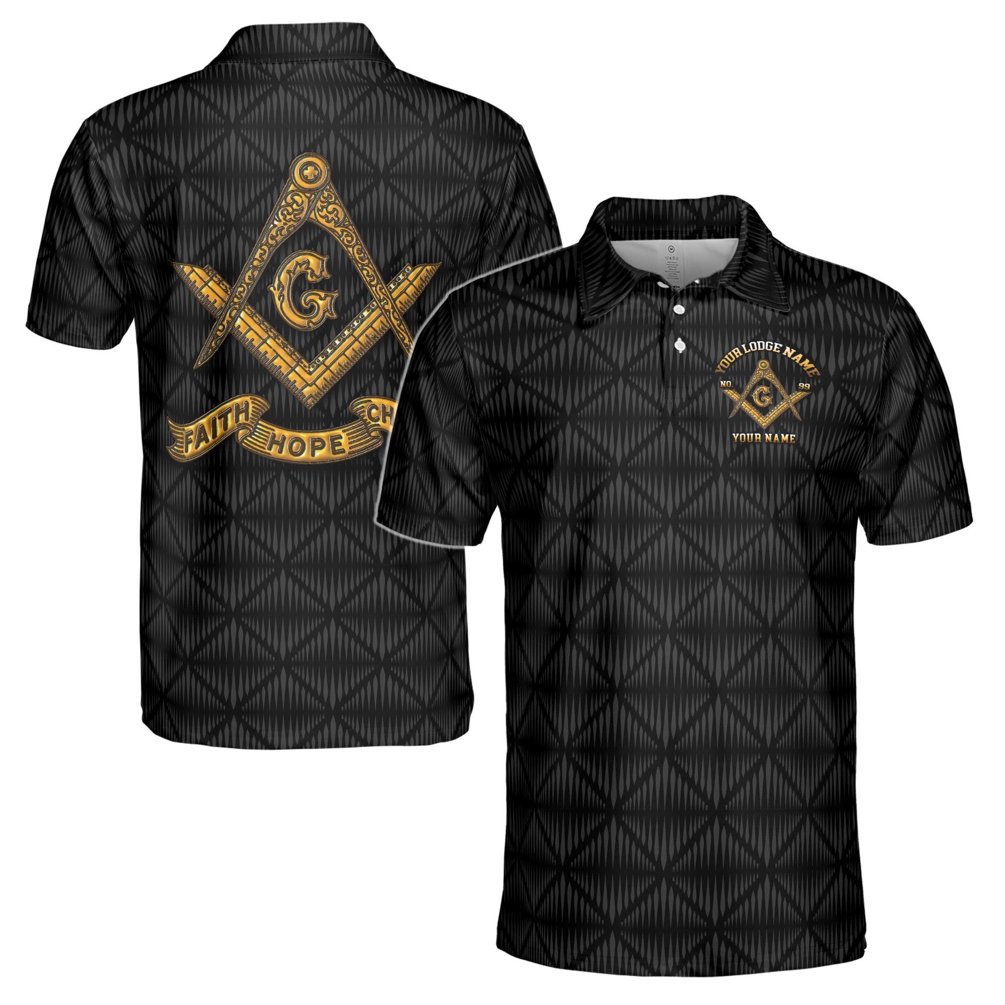 Personalized Master Mason Freemasonry Men's Polo Shirt