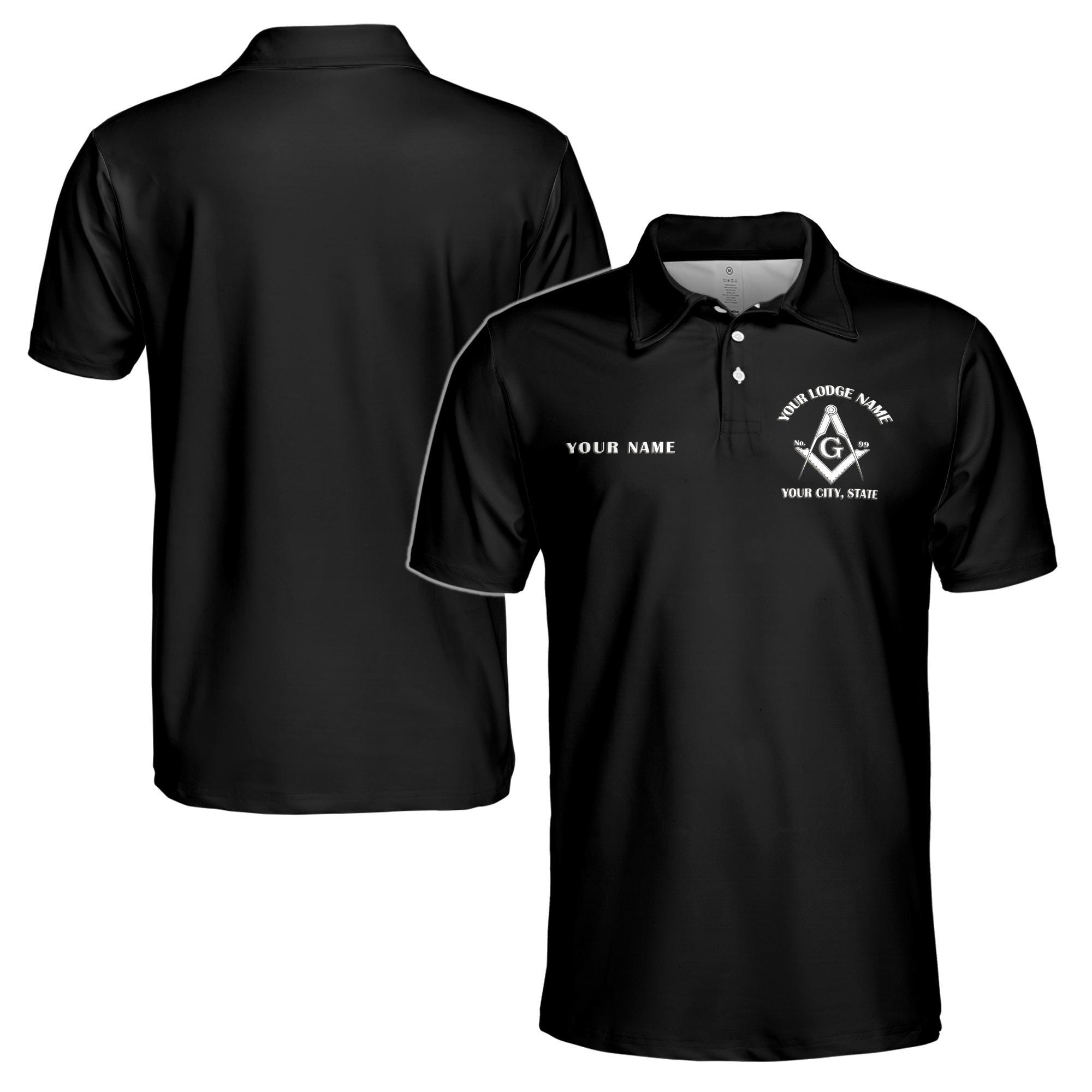 Personalized Master Mason Masonry Men's Polo Shirt