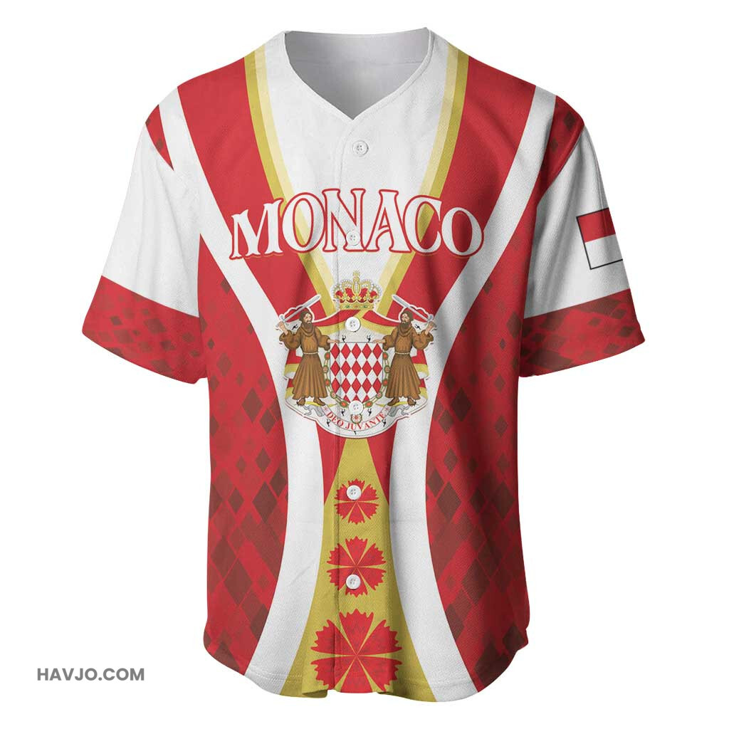 Personalized Monaco Deo Juvante Sporty Style Baseball Jersey