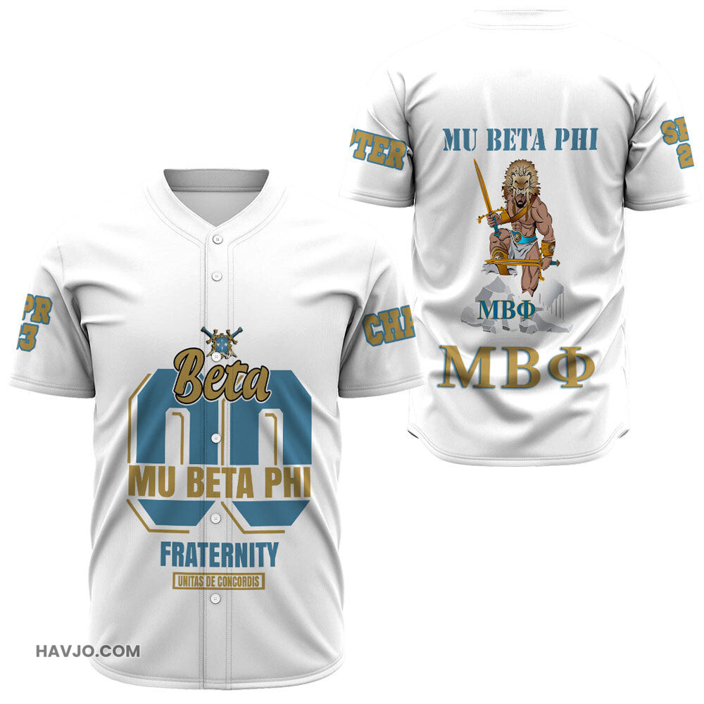 Personalized Mu Beta Phi Lion Kings Style Baseball Jersey