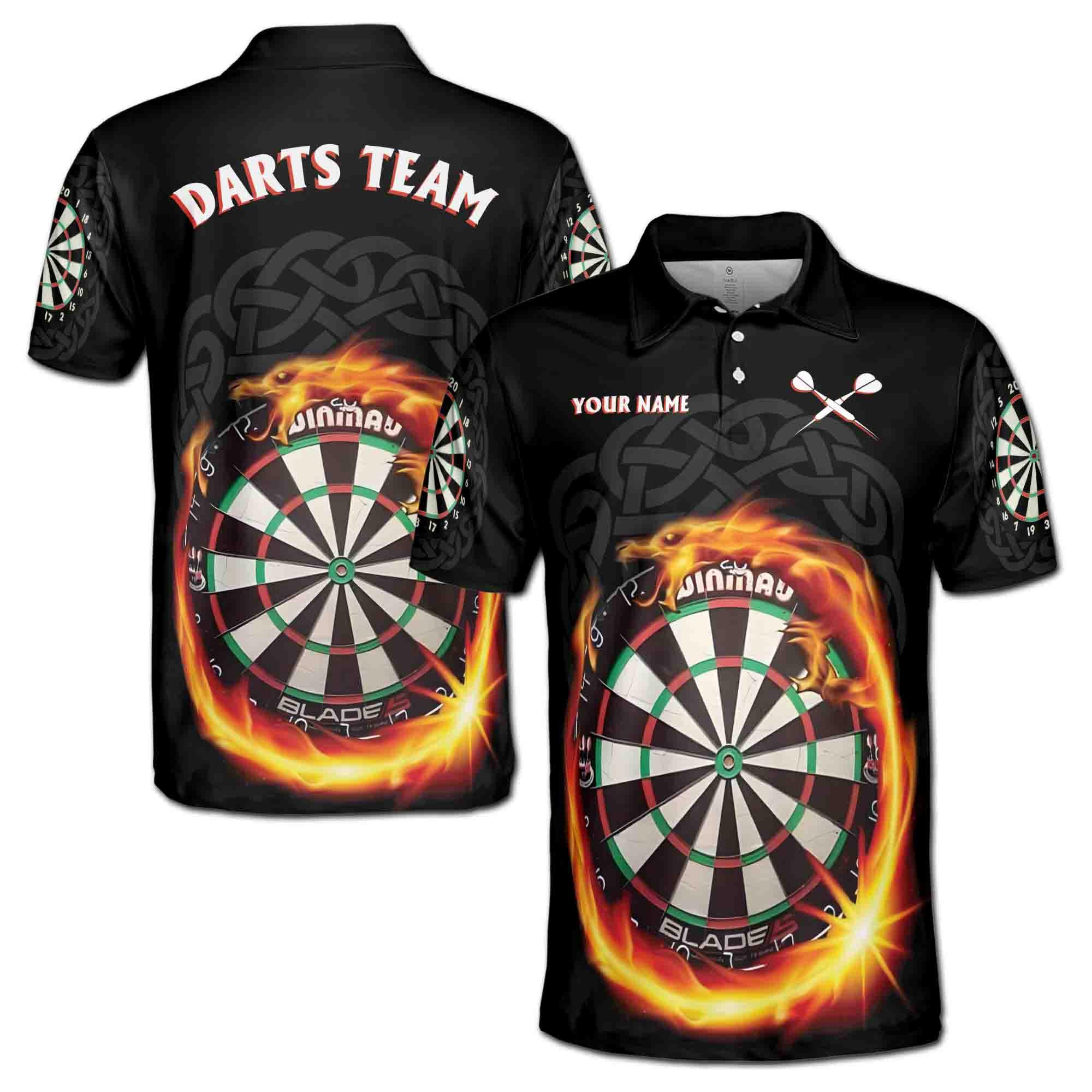 Personalized My Passion Is Darts Darts Men's Polo Shirt