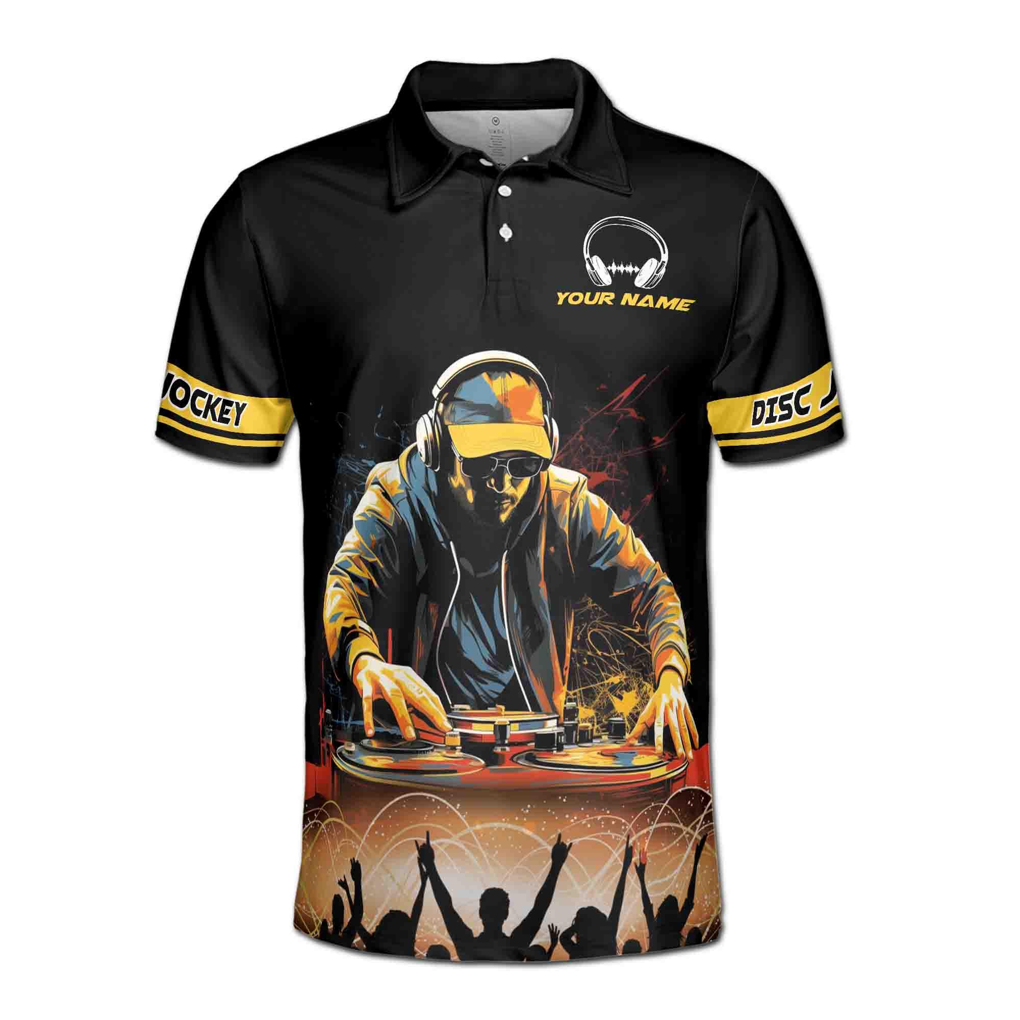 Alternative view of Personalized Name Disc Jockey I Was A DJ Before Serat Men's Polo Shirt