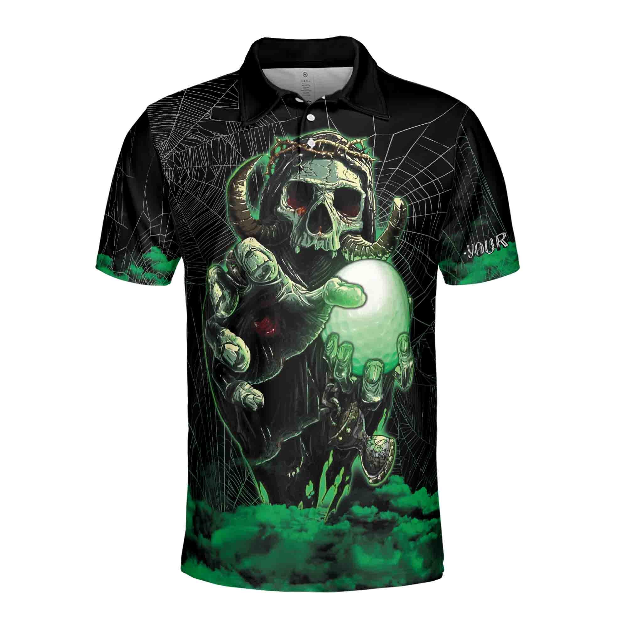 Alternative view of Personalized Name Golfing Beacause Murder Is Wrong Golfer Team Golf Men's Polo Shirt