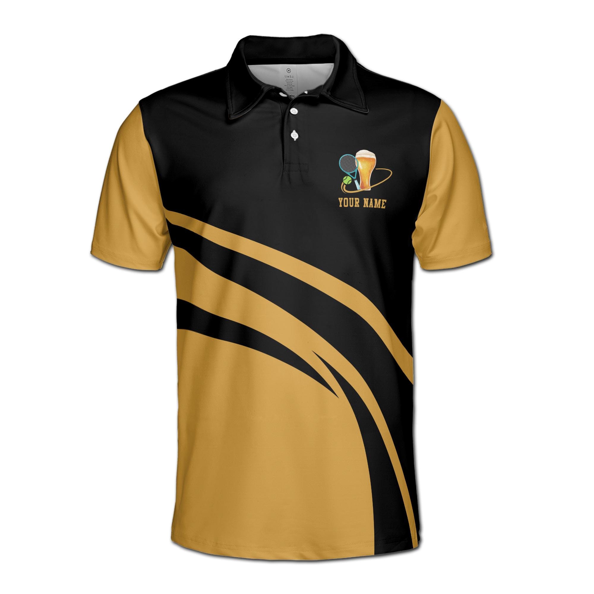 Alternative view of Personalized Name My Drinking Team Has A Tennis Problem Men's Polo Shirt