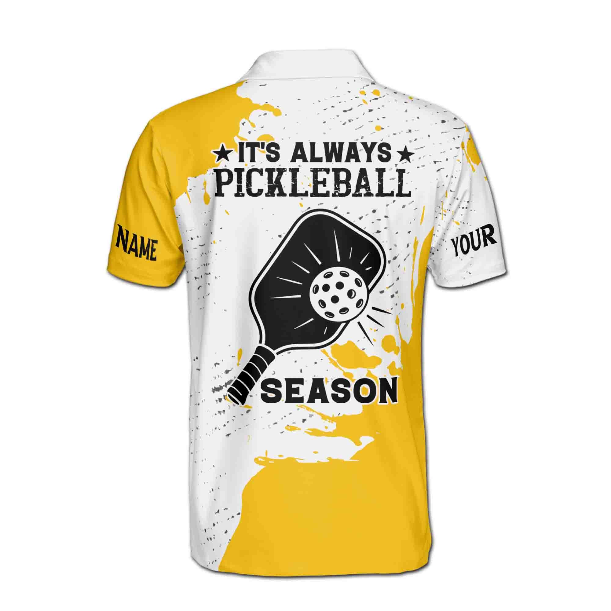 Personalized Name Team Always Pickleball Season Men's Polo Shirt - Image 3