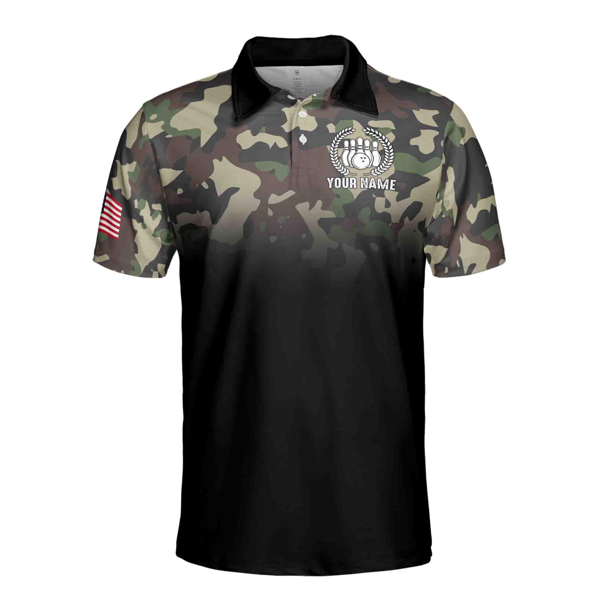 Alternative view of Personalized Name Team Name Archery Tribal Pattern Men's Polo Shirt