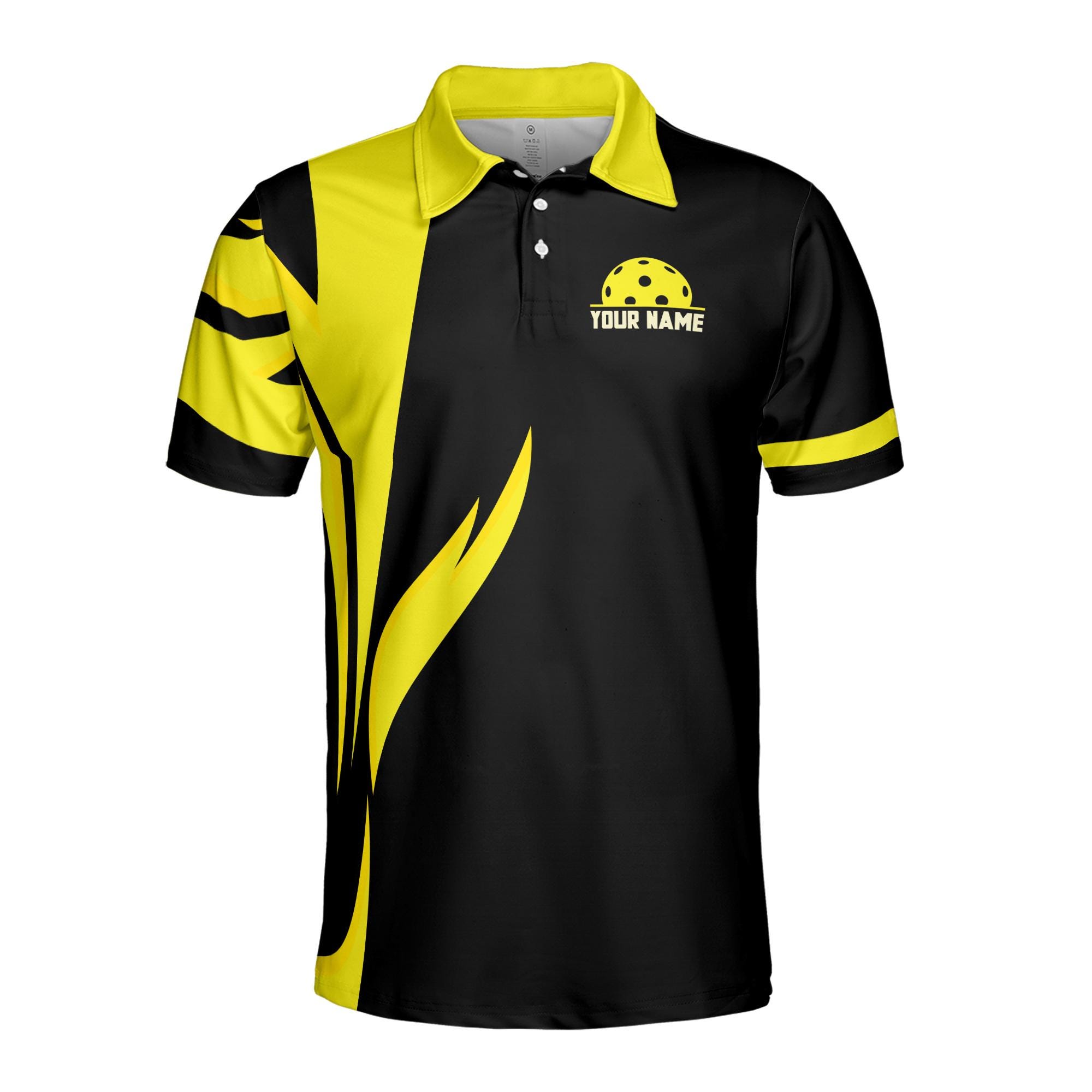 Alternative view of Personalized Name Team Name Life Is A Game Of Pickleball Men's Polo Shirt