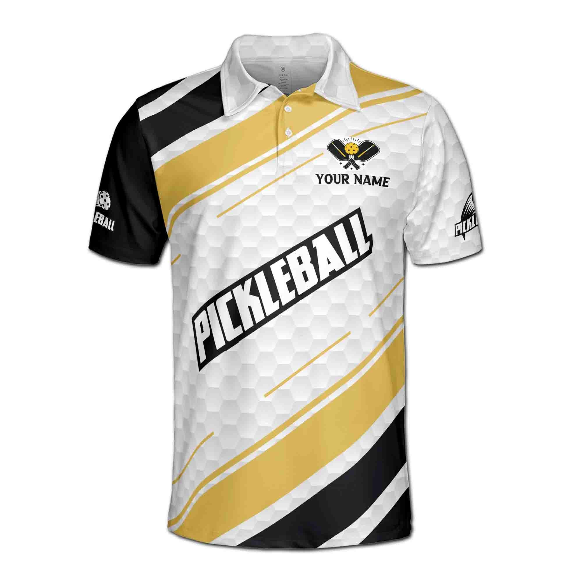 Alternative view of Personalized Name Team Pickleball League Player Men's Polo Shirt