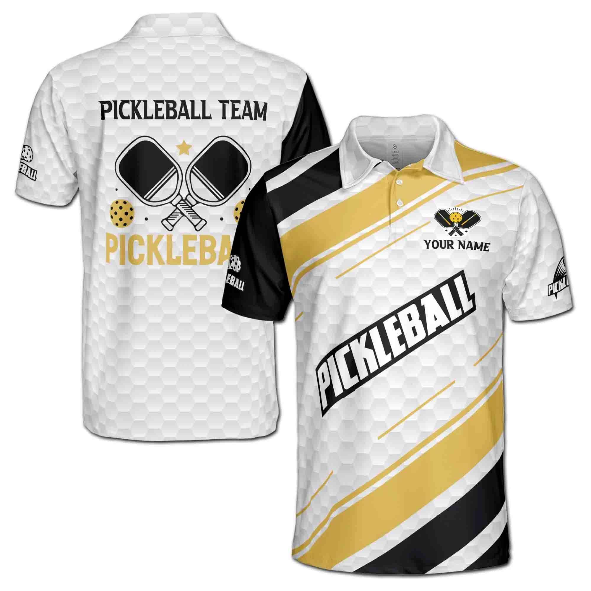Personalized Name Team Pickleball League Player Men's Polo Shirt