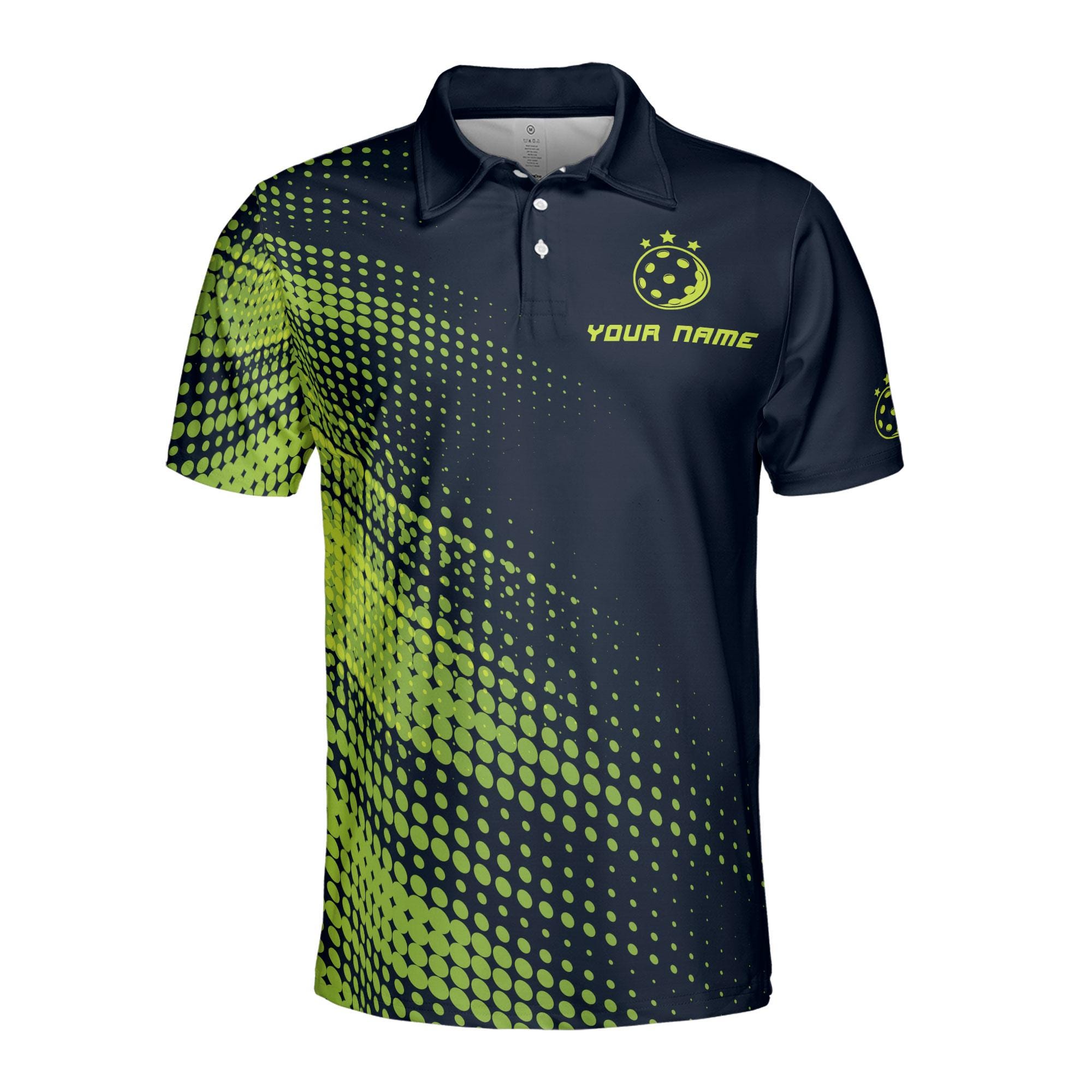 Alternative view of Personalized Name Team Pickleball Player Championship Men's Polo Shirt