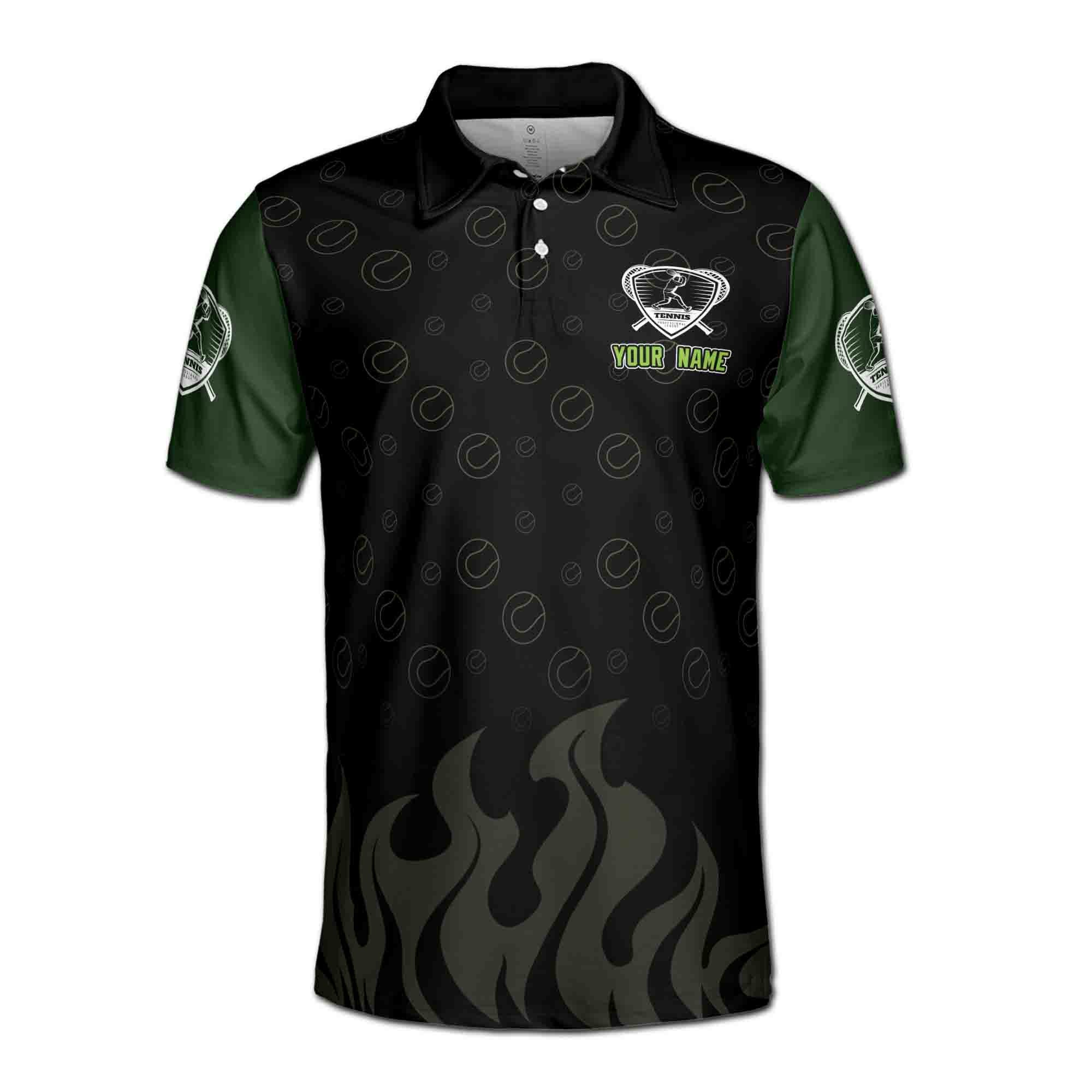 Alternative view of Personalized Name Tennis Polo: The Voices In My Head Design