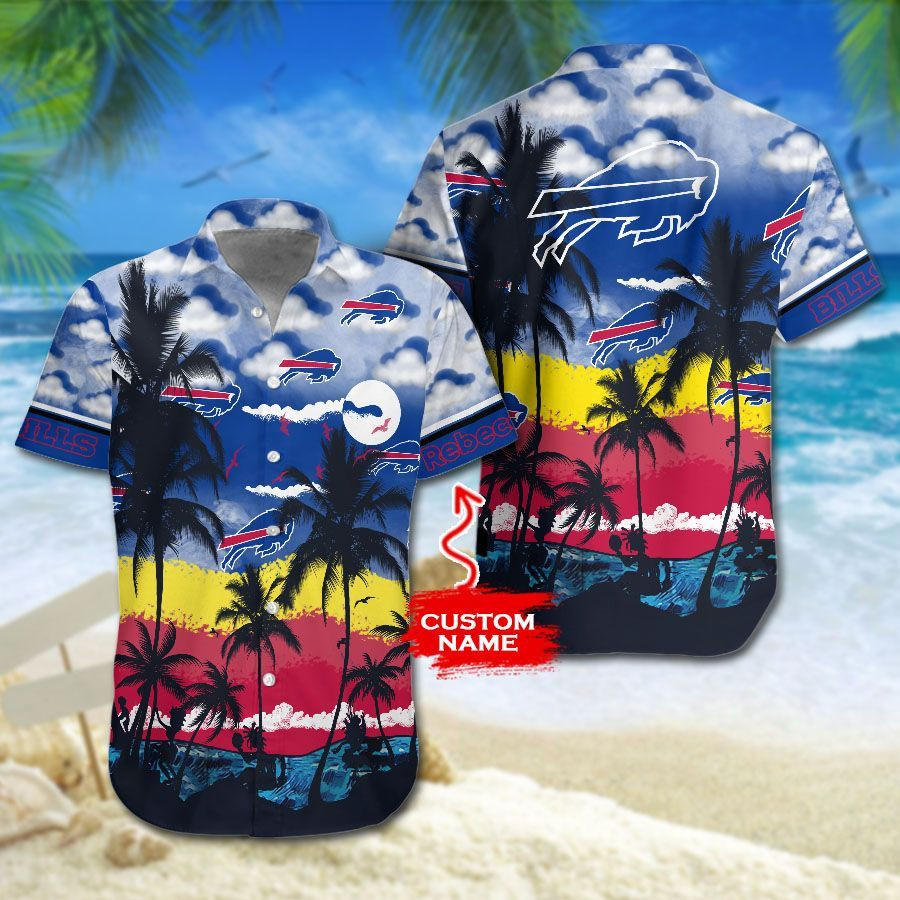 Personalized Nfl Buffalo Bills Hawaiian Shirt Tropical Aloha Button Up