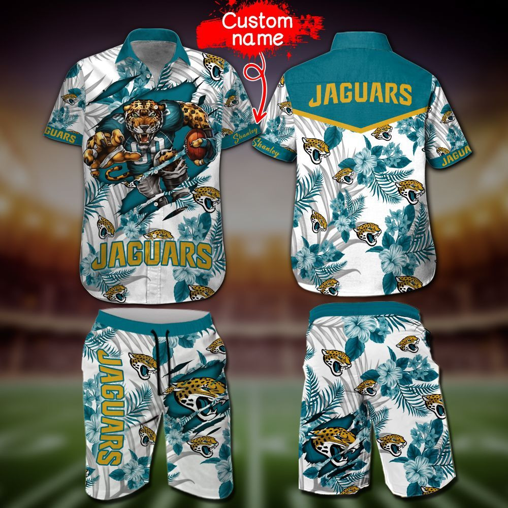 Personalized Nfl Jacksonville Jaguars Hawaiian Shirt Tropical Aloha Button Up
