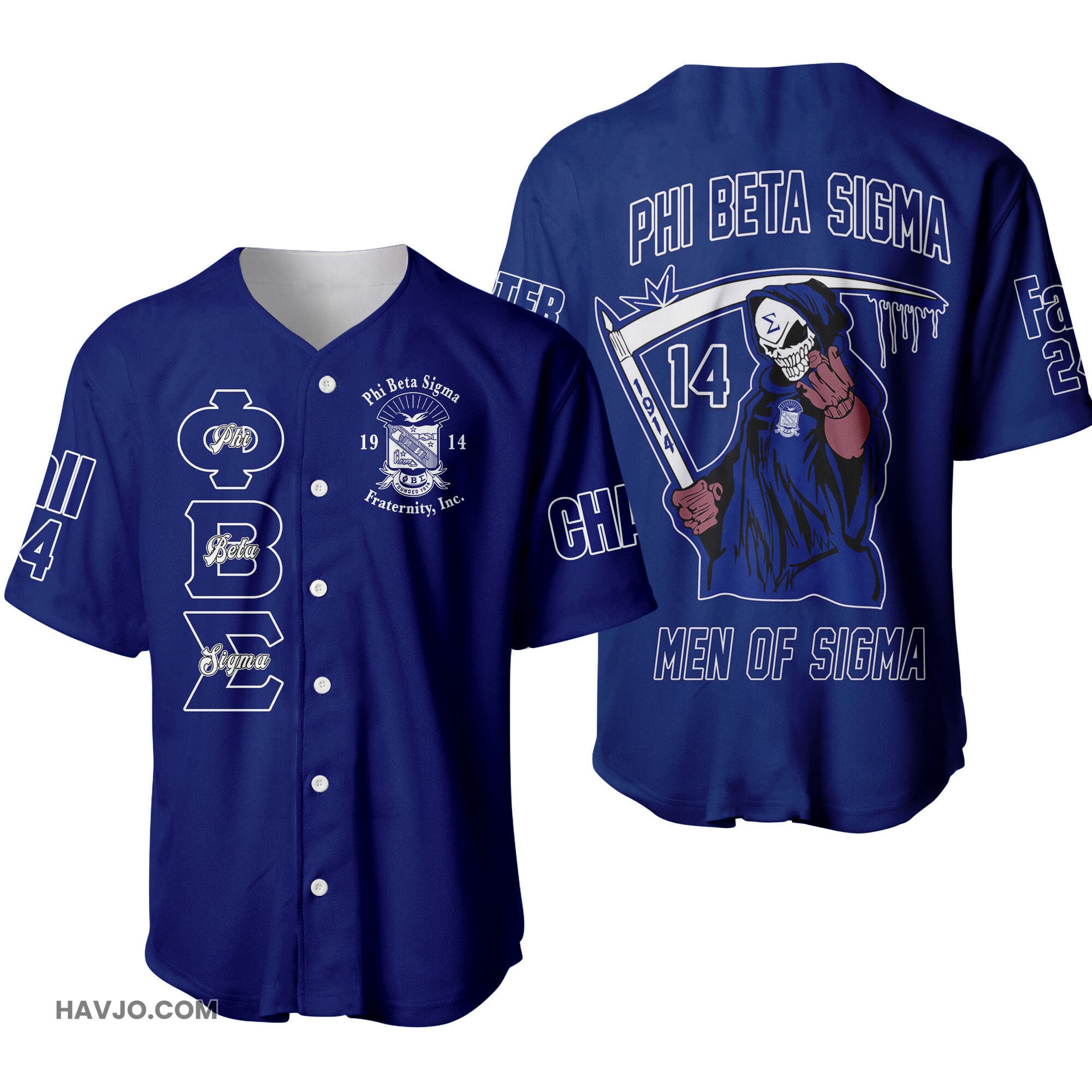 Personalized Phi Beta Sigma Fraternity Bleed Baseball Jersey