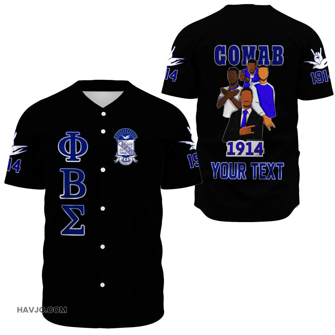 Personalized Phi Beta Sigma Fraternitys Baseball Jersey