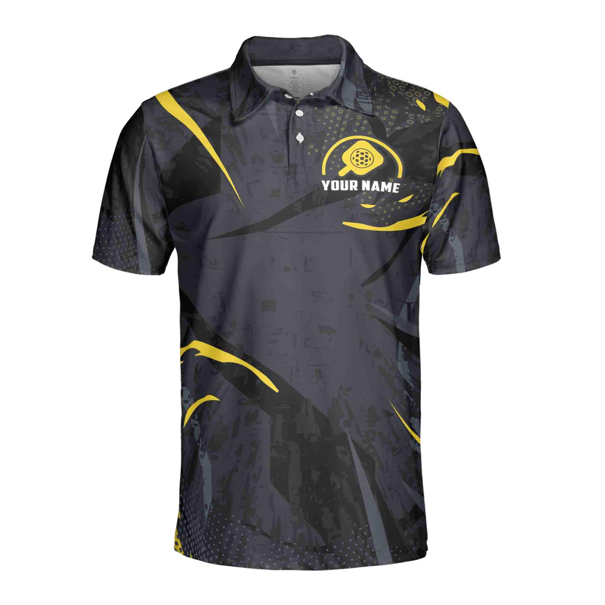 Personalized Pickleball Paddle Ball Men's Polo Shirt - Image 4