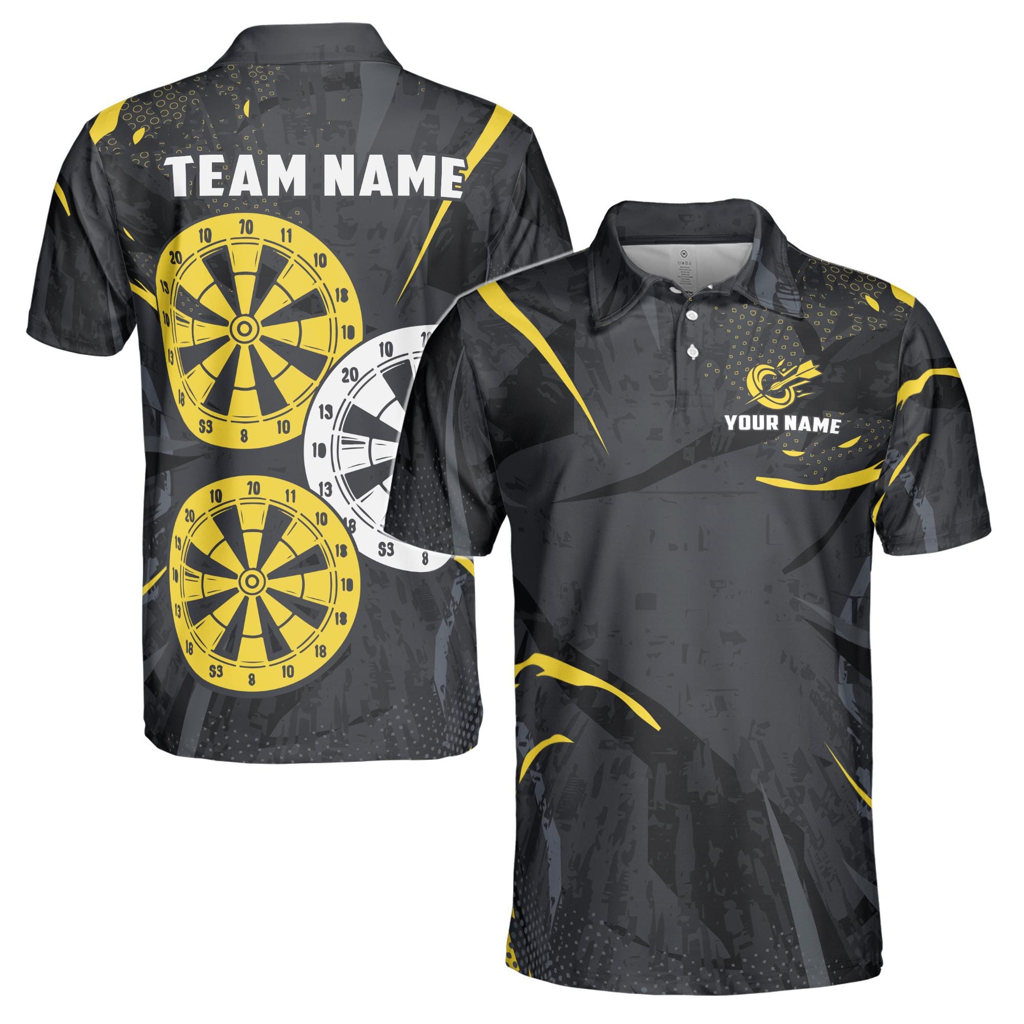 Alternative view of Personalized Pickleball Paddle Ball Men's Polo Shirt