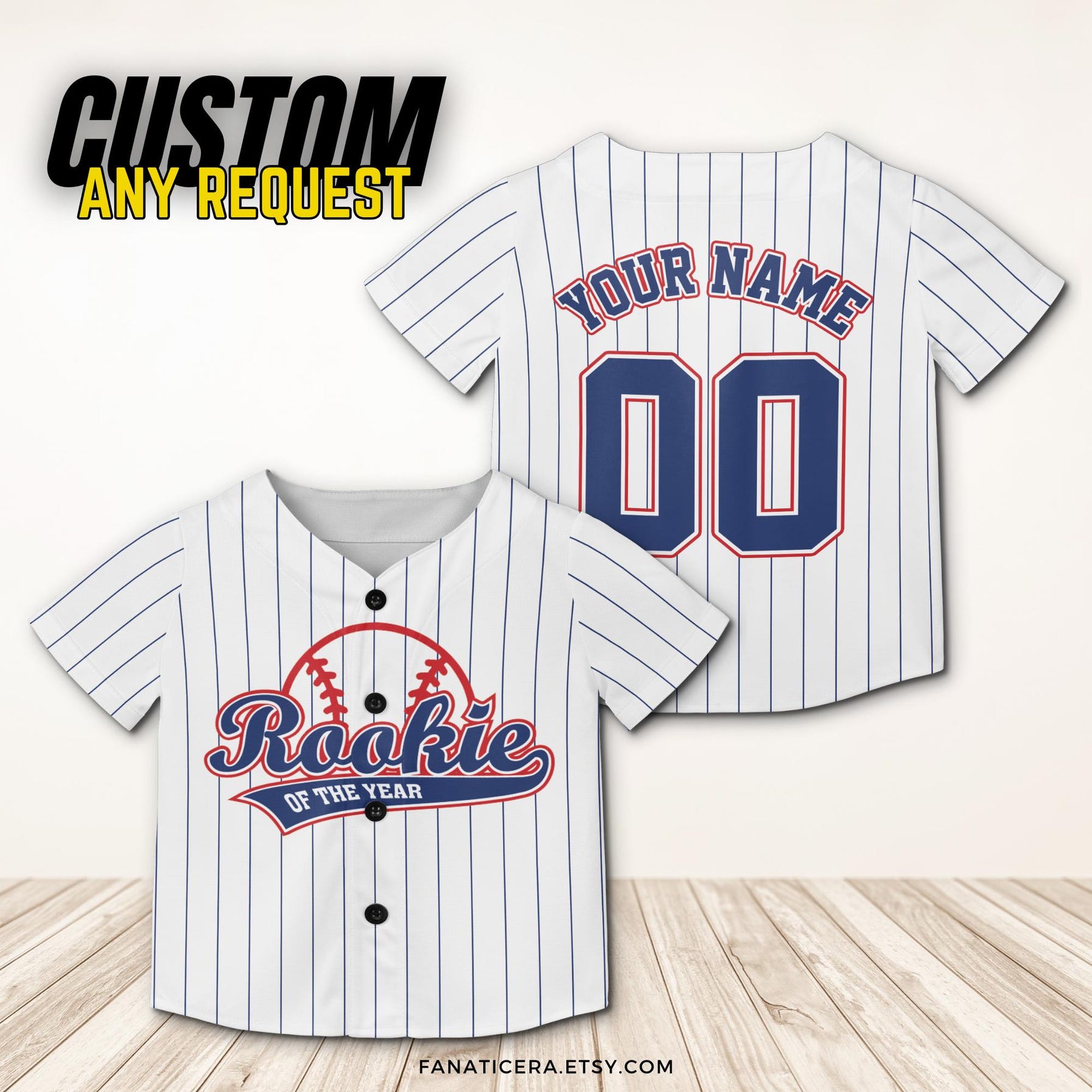 Personalized Rookie Of The Year Baseball Jersey