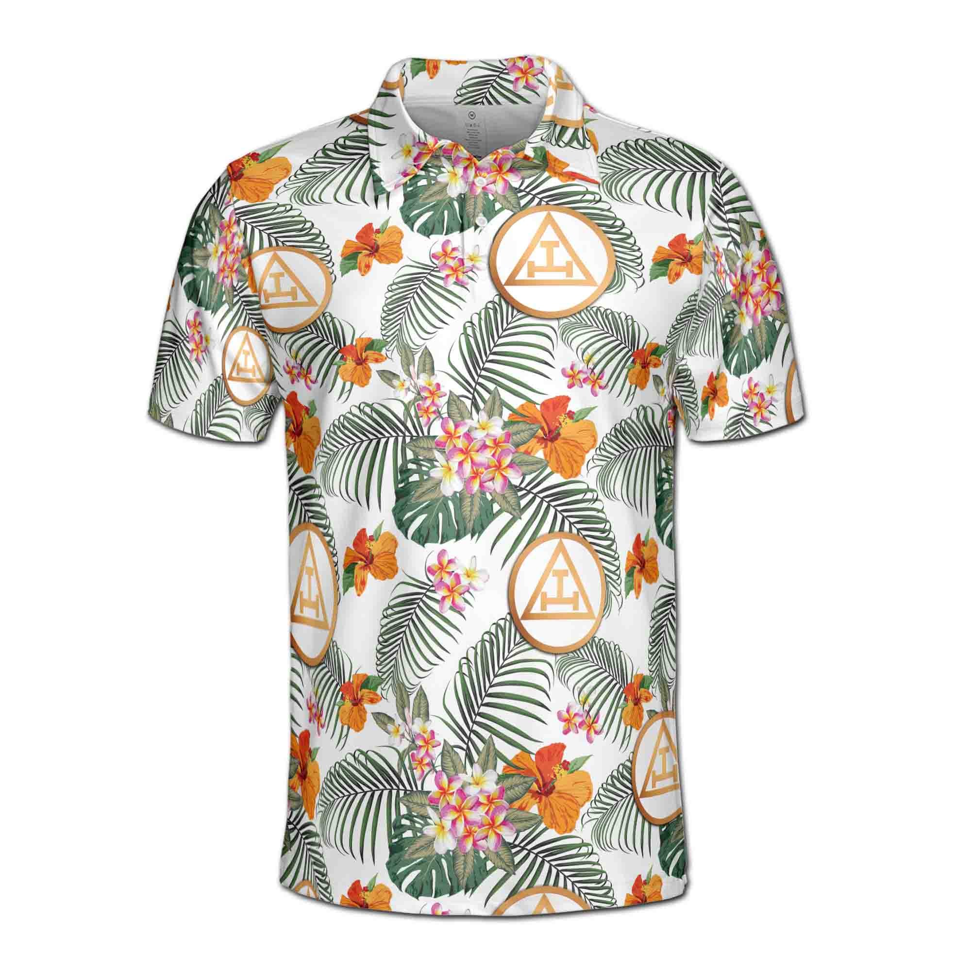 Alternative view of Personalized Royal Arch Masonry Palm Leaf Men's Polo Shirt