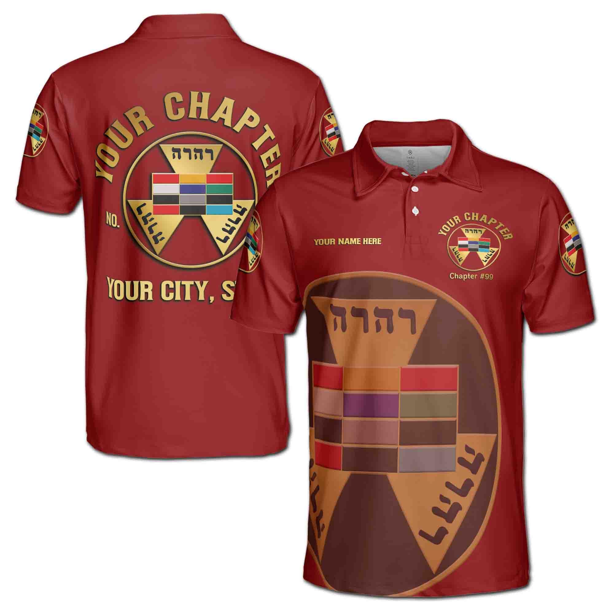 Personalized Royal Arch Past High Priest York Rite Masons Men's Polo Shirt