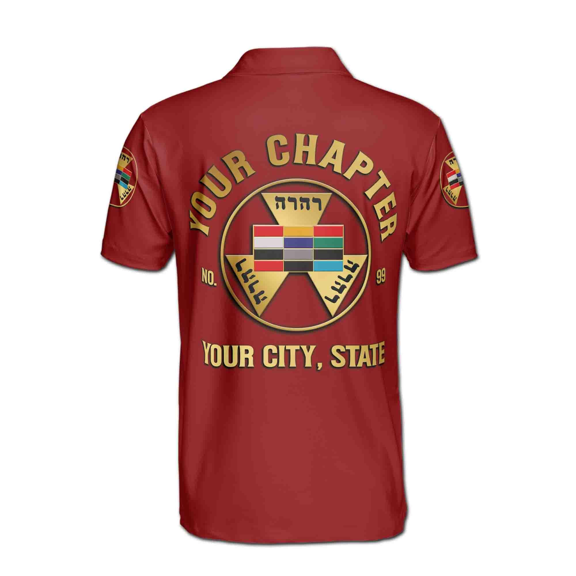 Personalized Royal Arch Past High Priest York Rite Masons Men's Polo Shirt - Image 3