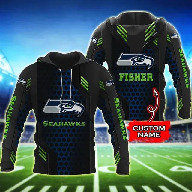 Personalized Seattle Seahawks Football Team NFL 3D All Over Print Hoodie