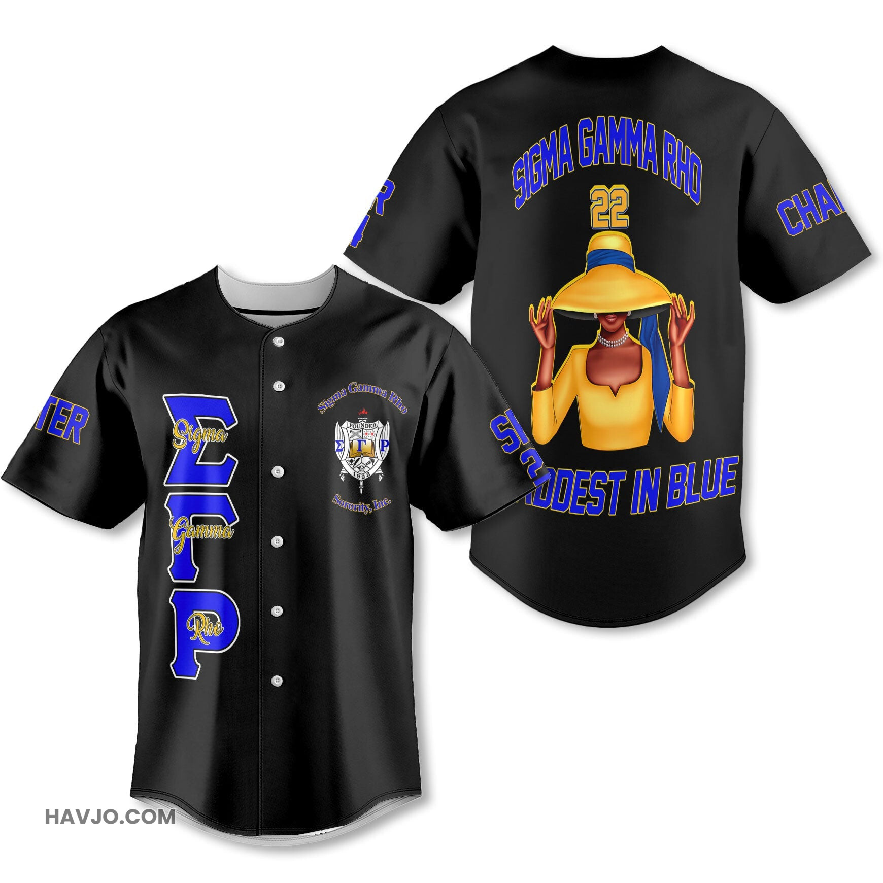 Personalized Sigma Gamma Rho Black SGRHO Black Strong Women Baseball Jersey