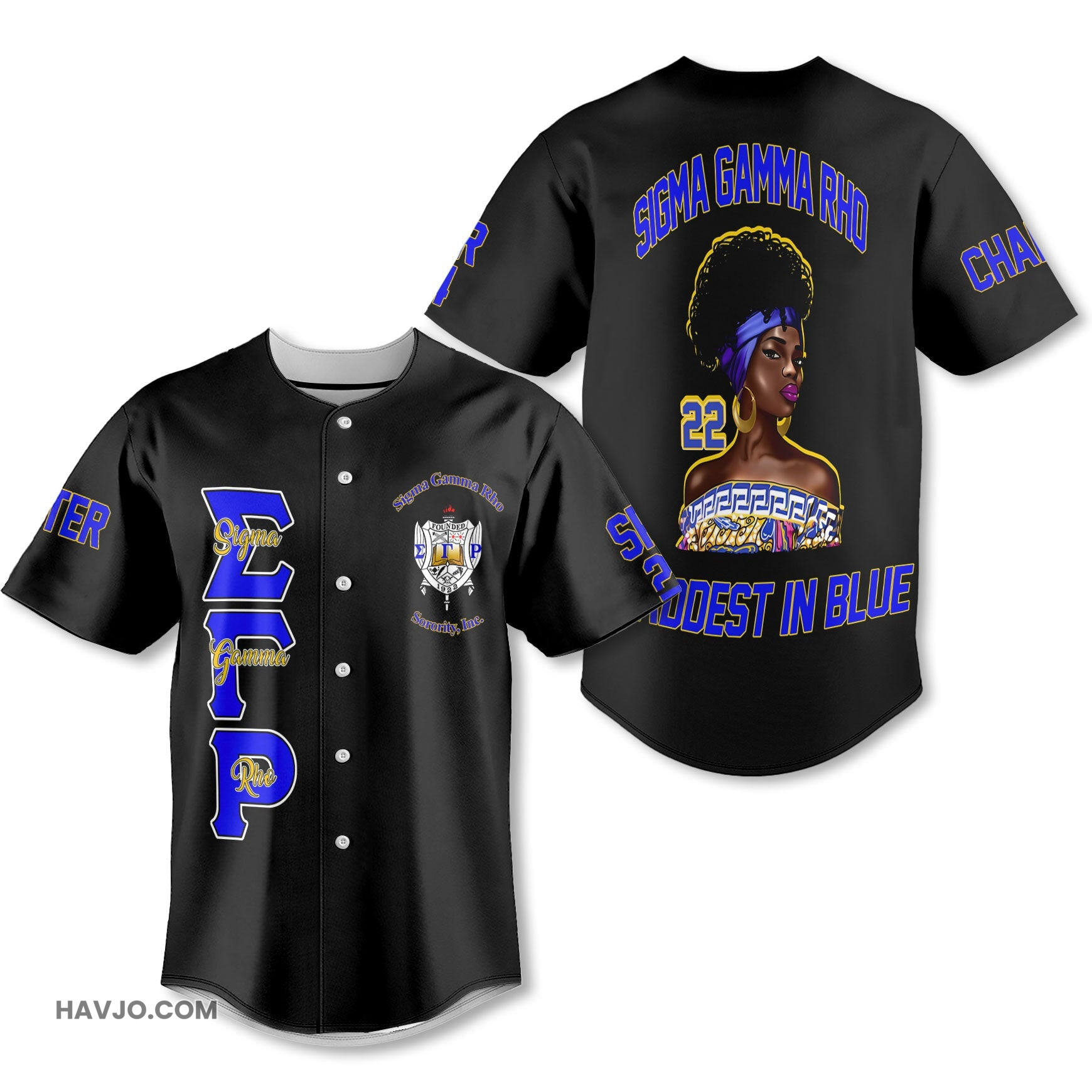 Personalized Sigma Gamma Rho Black SGRHO Black Strong Women Style Baseball Jersey