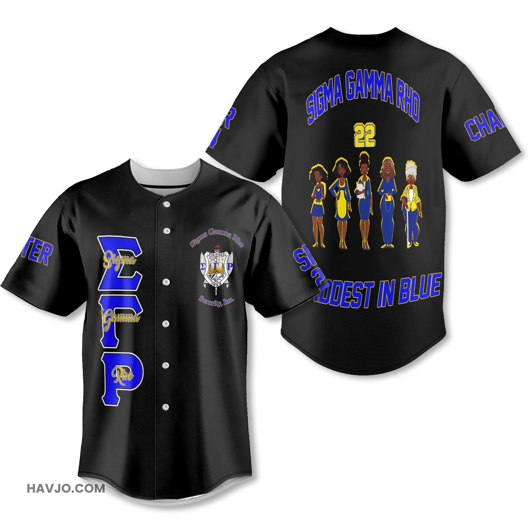 Personalized Sigma Gamma Rho Black SGRHO For Life Style Baseball Jersey