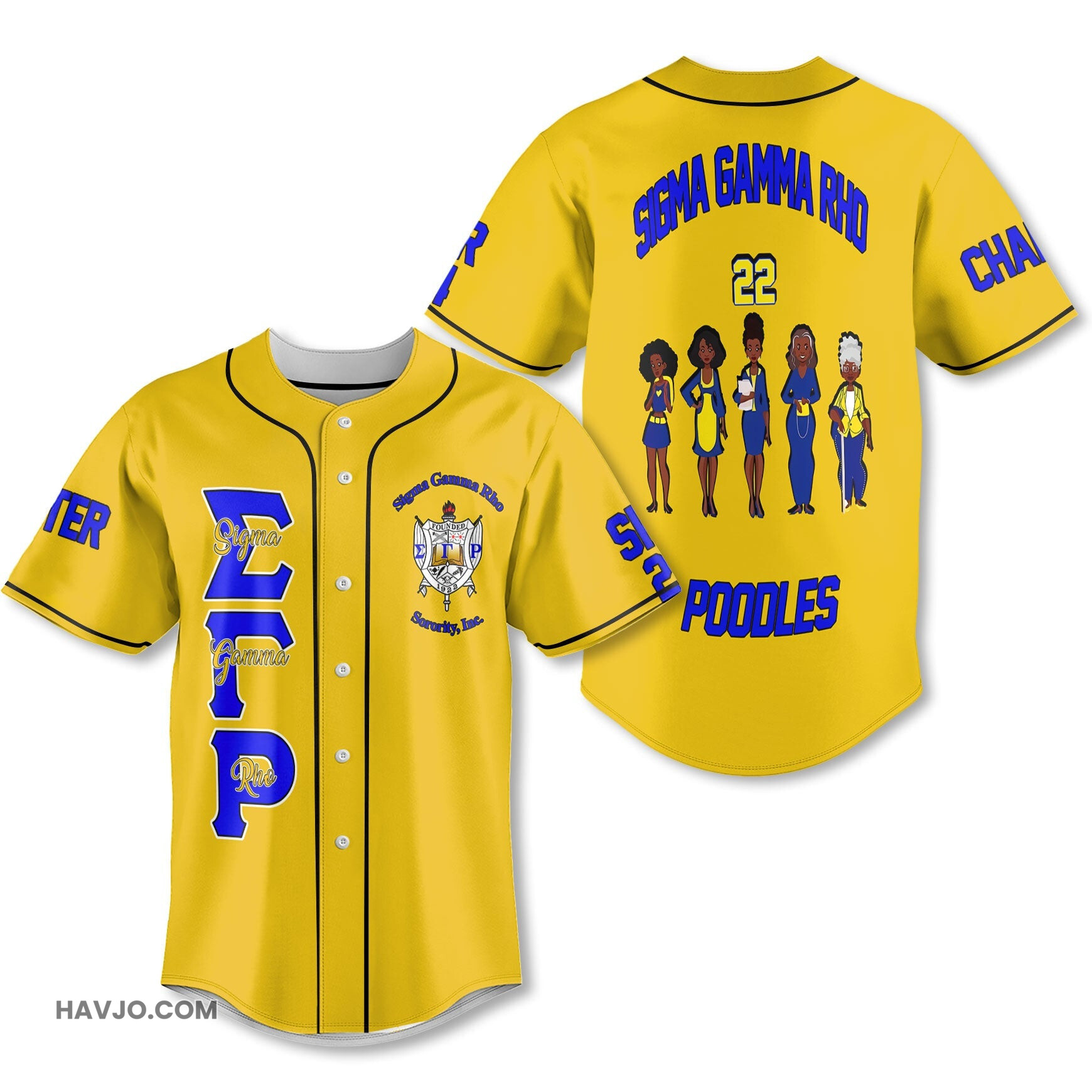 Personalized Sigma Gamma Rho Golden SGRHO For Life Style Baseball Jersey