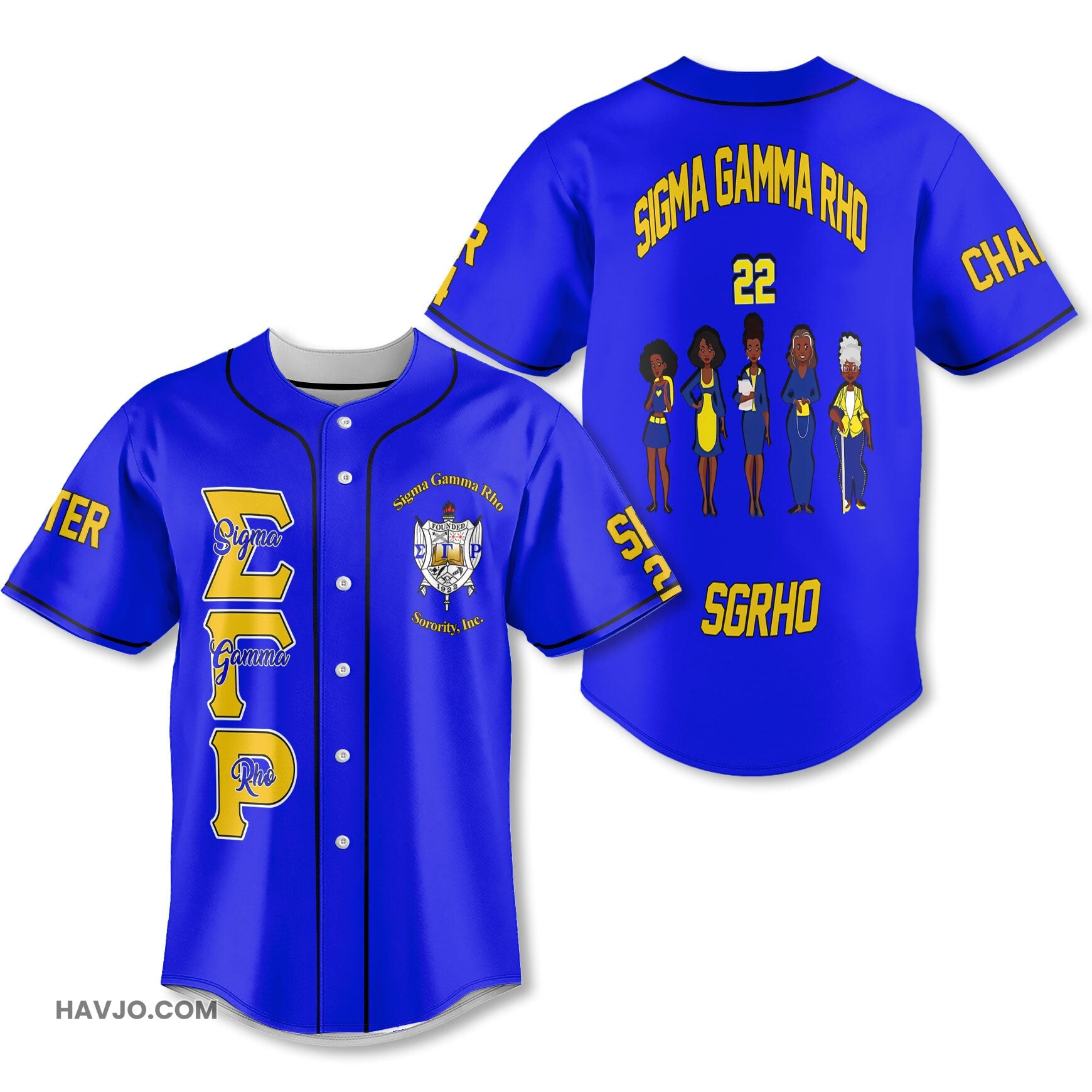 Personalized Sigma Gamma Rho Royal Blue SGRHO For Life Style Baseball Jersey