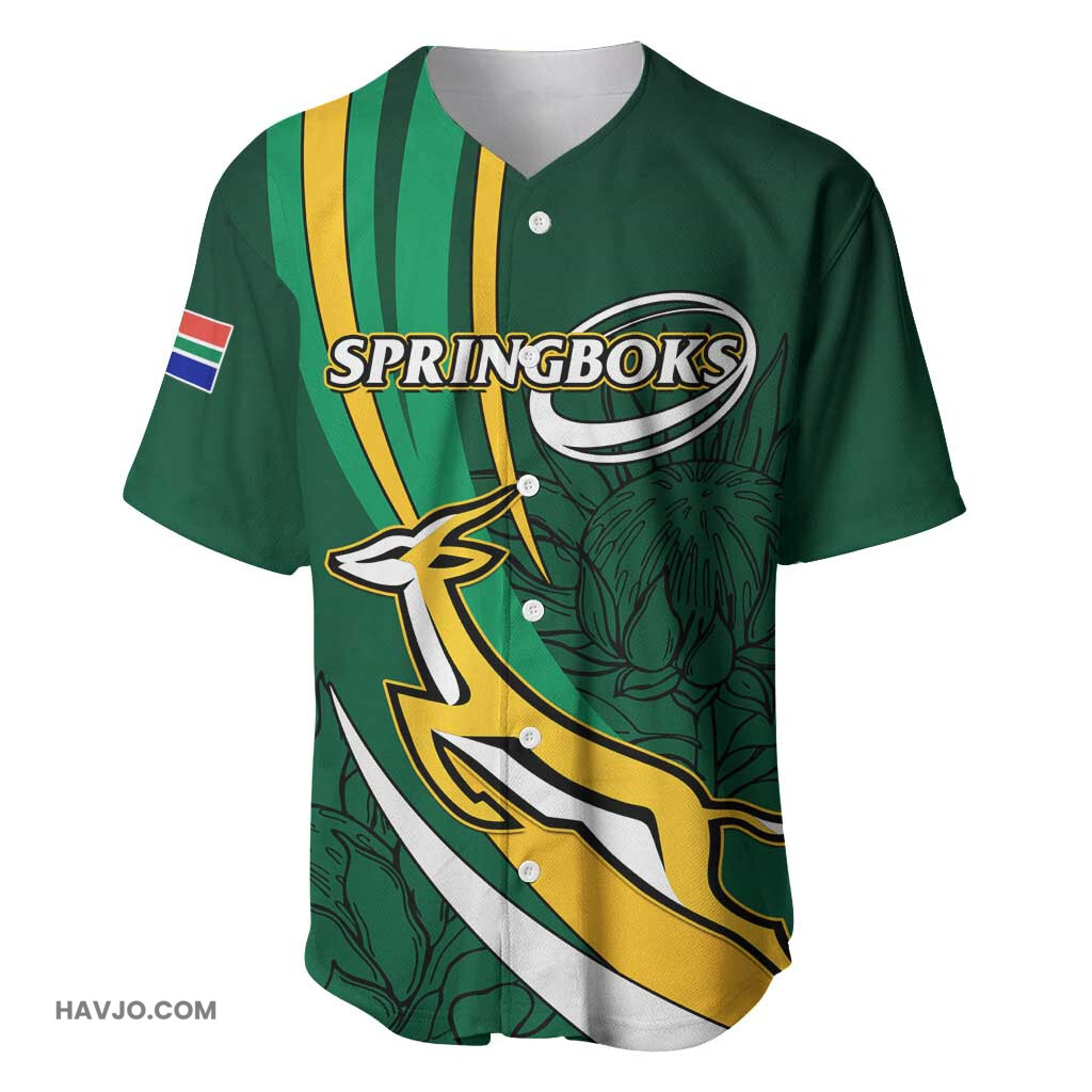 Personalized South Africa Rugby Springboks Go Champions, World Cup Baseball Jersey