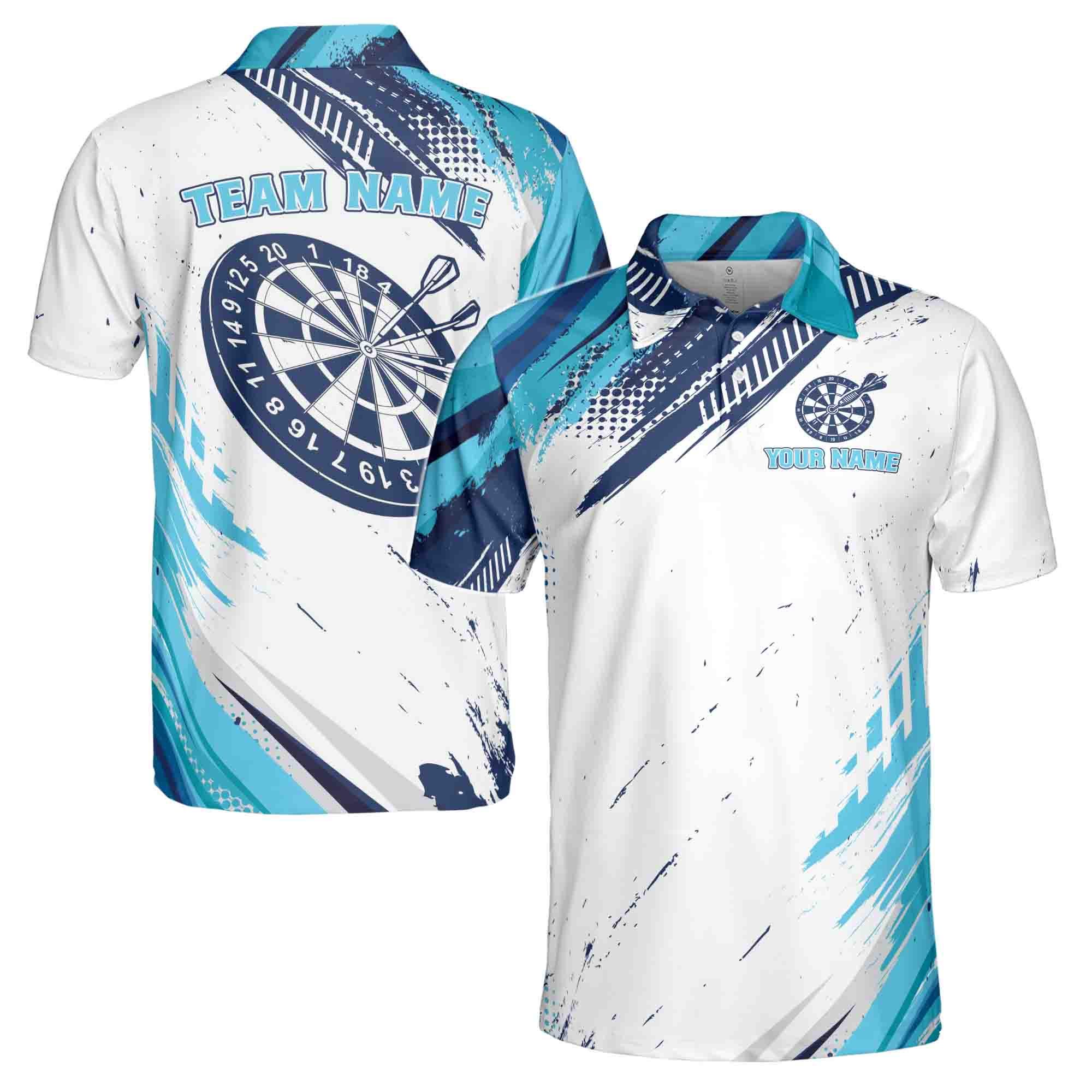 Alternative view of Personalized Sport Time ! Bowling, Darts or Pickleball Men's Polo Shirt