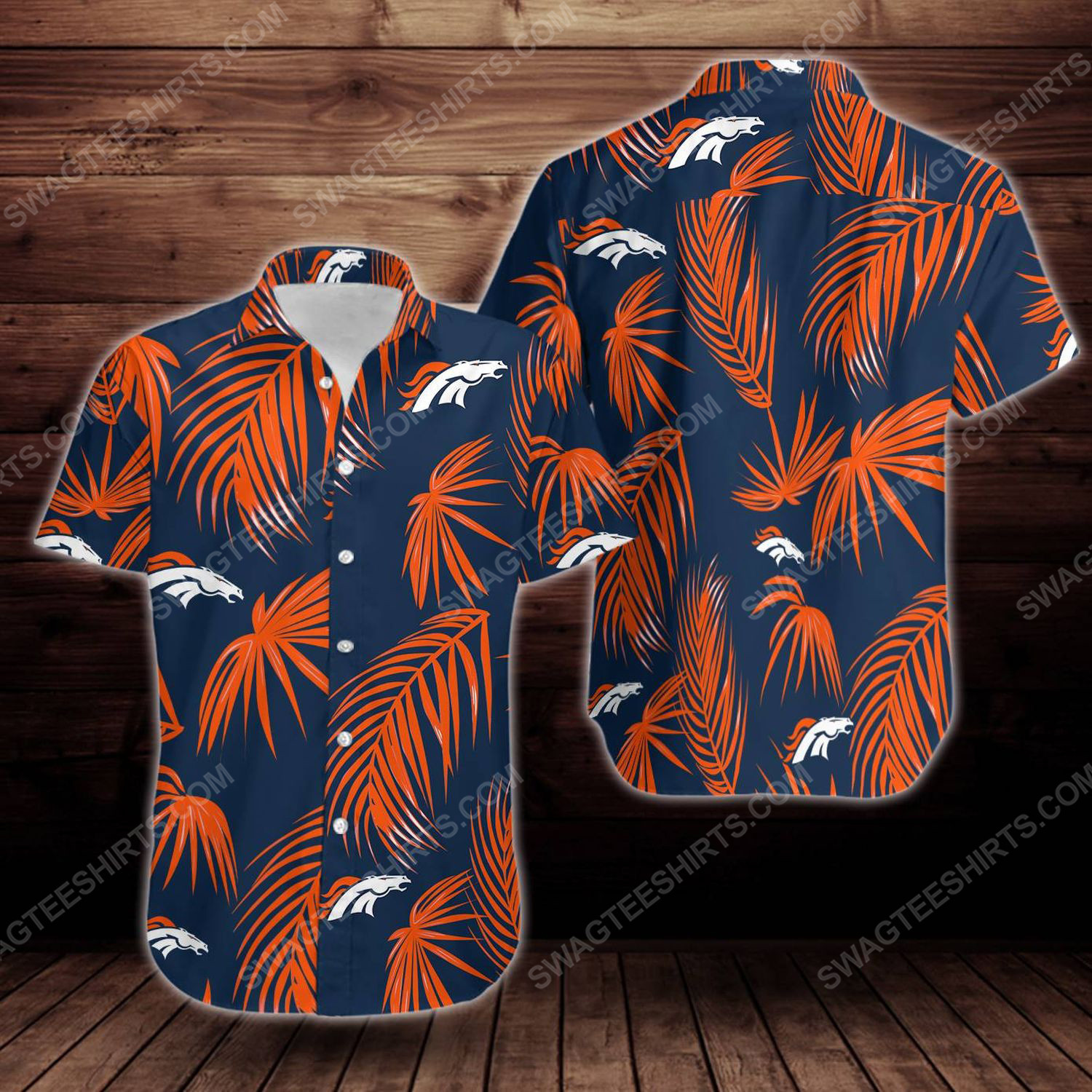 Personalized Summer Denver Broncos Maria Hawaiian Shirt Tropical Aloha Button Up
