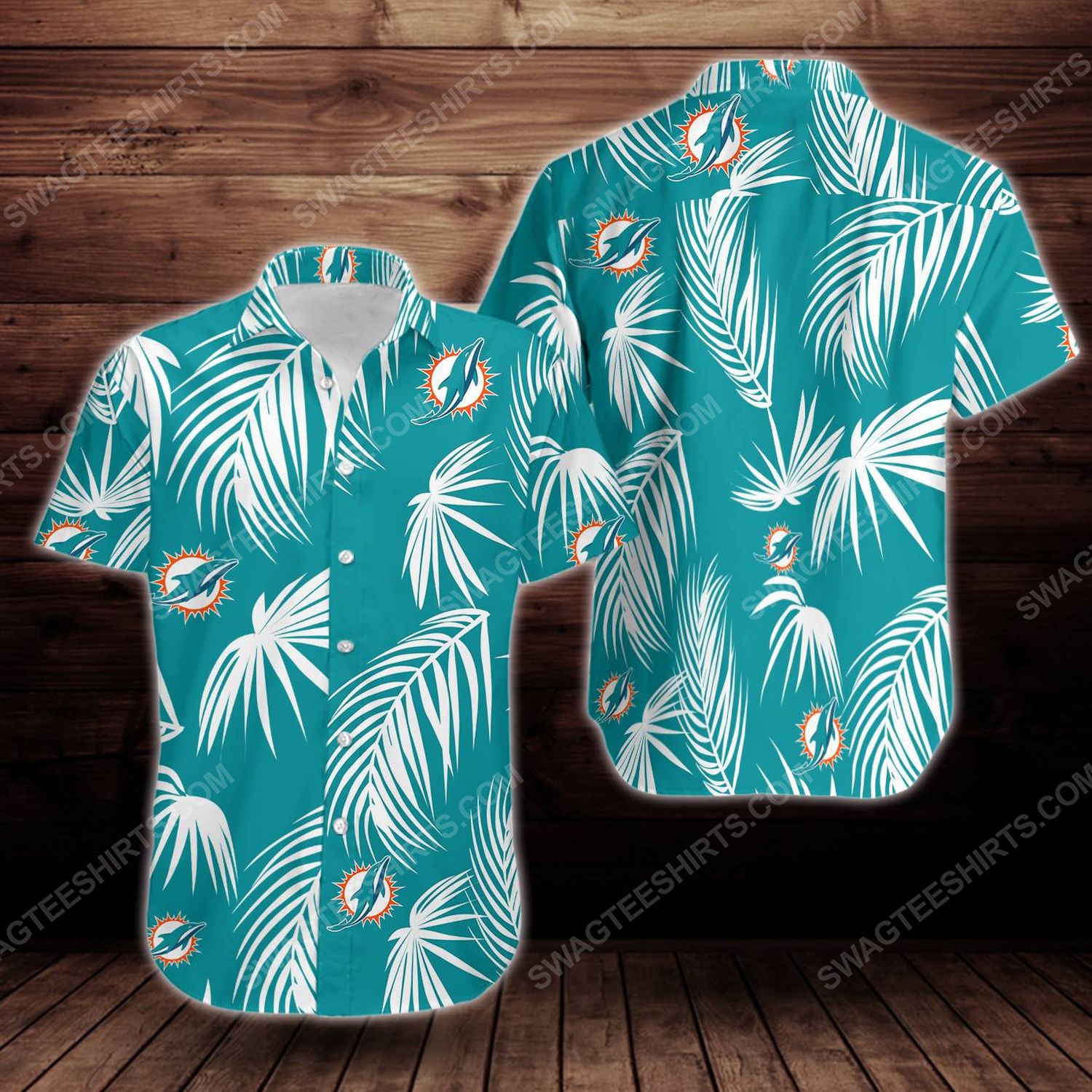Personalized Summer Miami Dolphins Maria Hawaiian Shirt Tropical Aloha Button Up