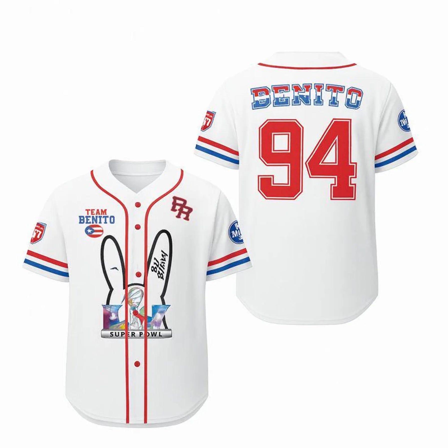 Personalized Team Benito Baseball Jersey – Puerto Rico Pride Fan Gift