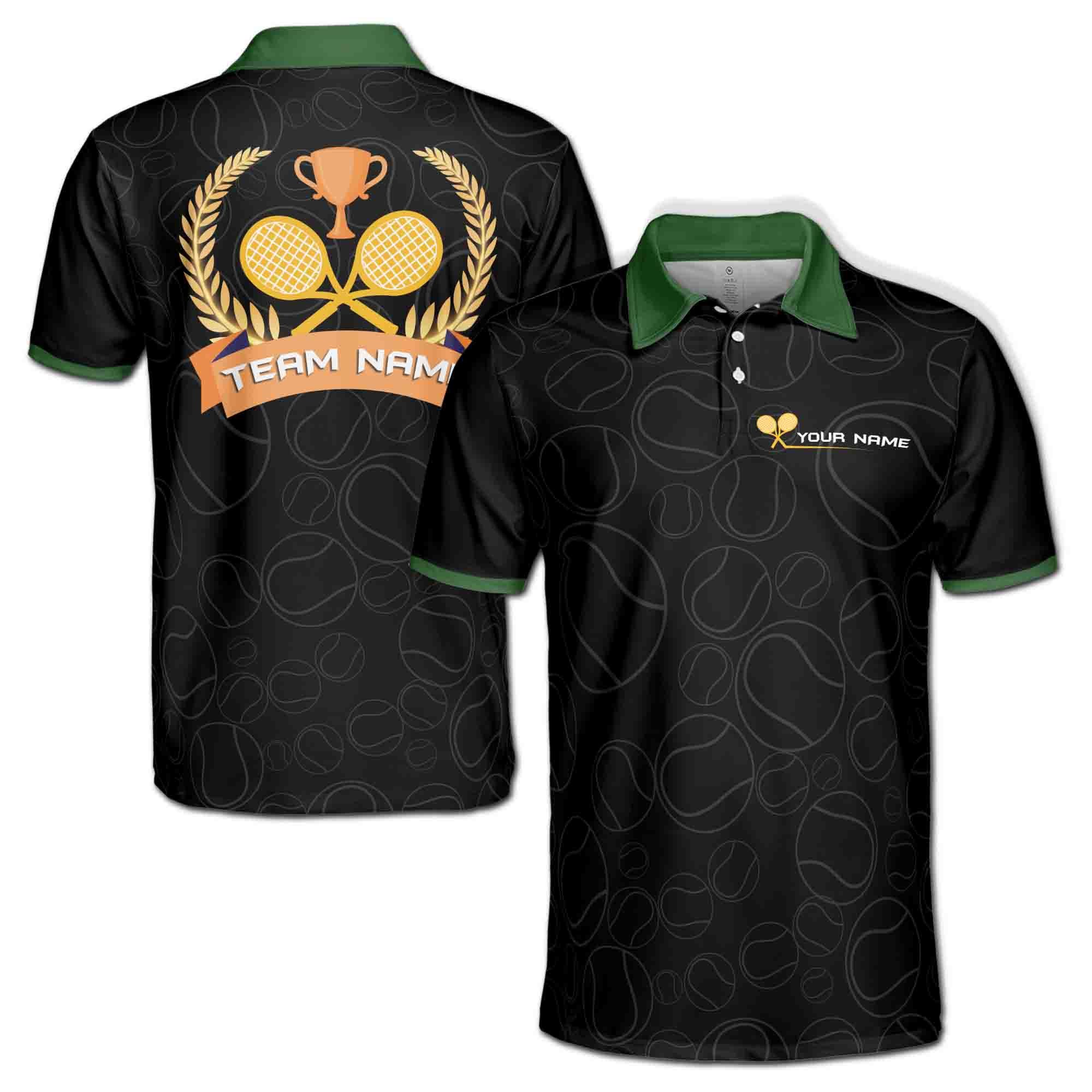 Personalized Tennis League Team Player Men's Polo Shirt