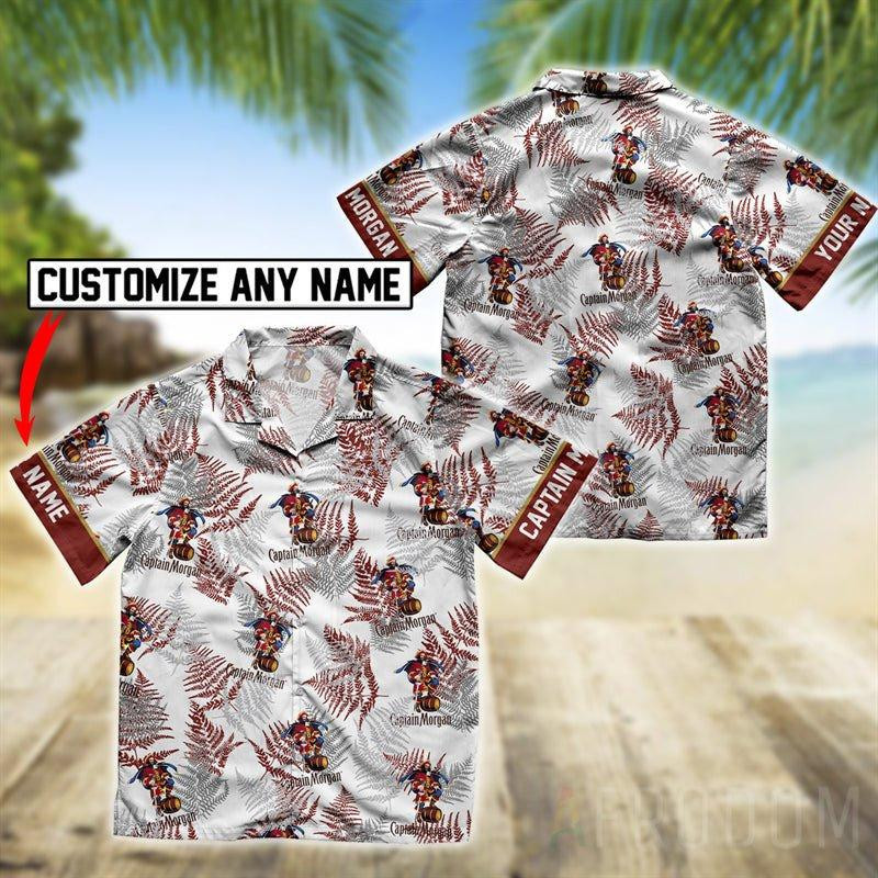 Personalized Tropical Captain Morgan Hawaiian Shirt Tropical Aloha Button Up