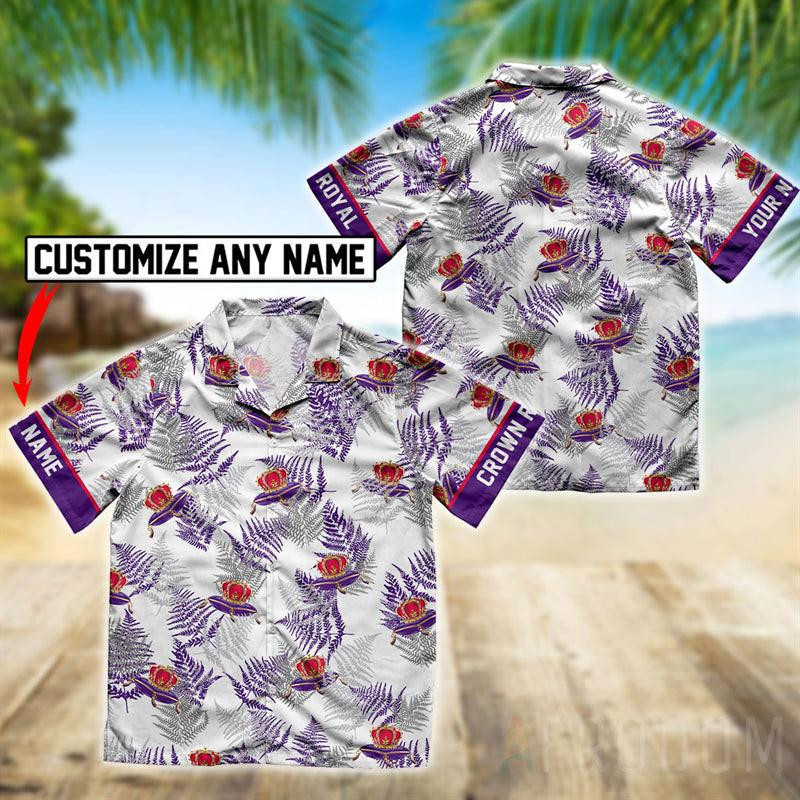 Personalized Tropical Crown Royal Hawaiian Shirt Tropical Aloha Button Up