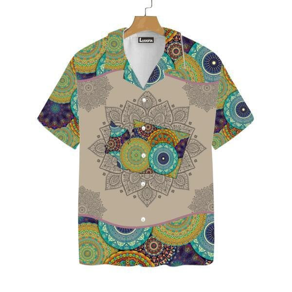 Personalized Your States Mandala Hawaiian Shirt Tropical Aloha Button Up