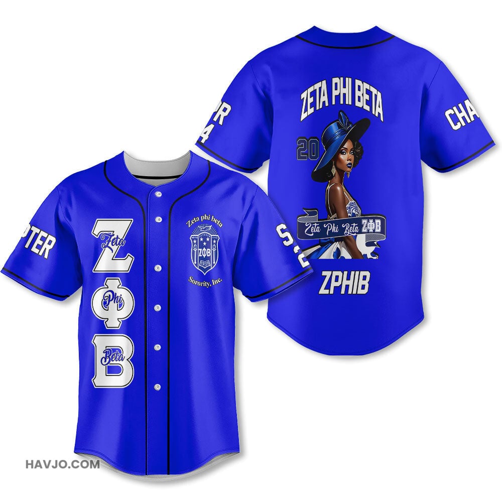 Personalized Zeta Phi Beta Royal Blue The Zeta Finer Women 4 Baseball Jersey