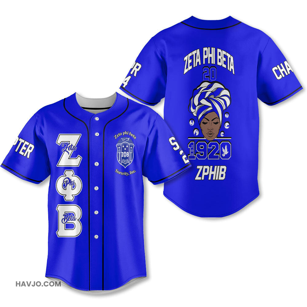 Personalized Zeta Phi Beta Royal Blue The Zeta Finer Women Style 5 Baseball Jersey