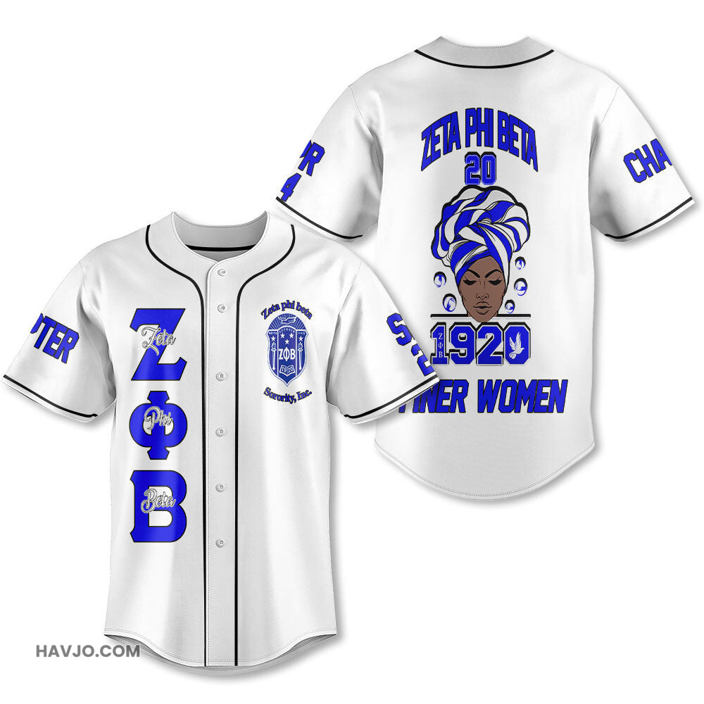 Personalized Zeta Phi Beta White Color The Zeta Finer Women Style 5 Baseball Jersey