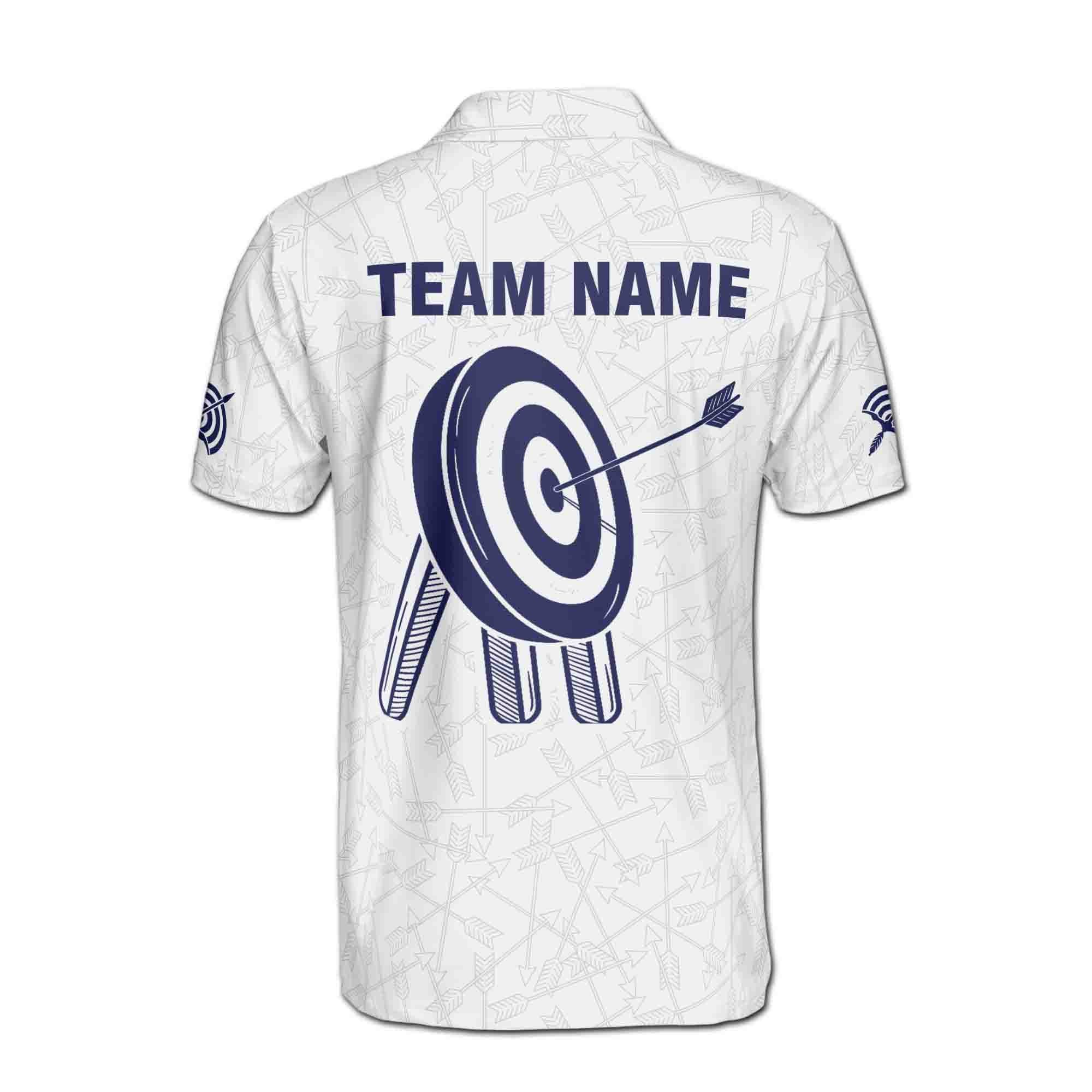 Personalizedize Name Archery Bow Arrow Board Texas Flag White 3D Men's Polo Shirt - Image 3