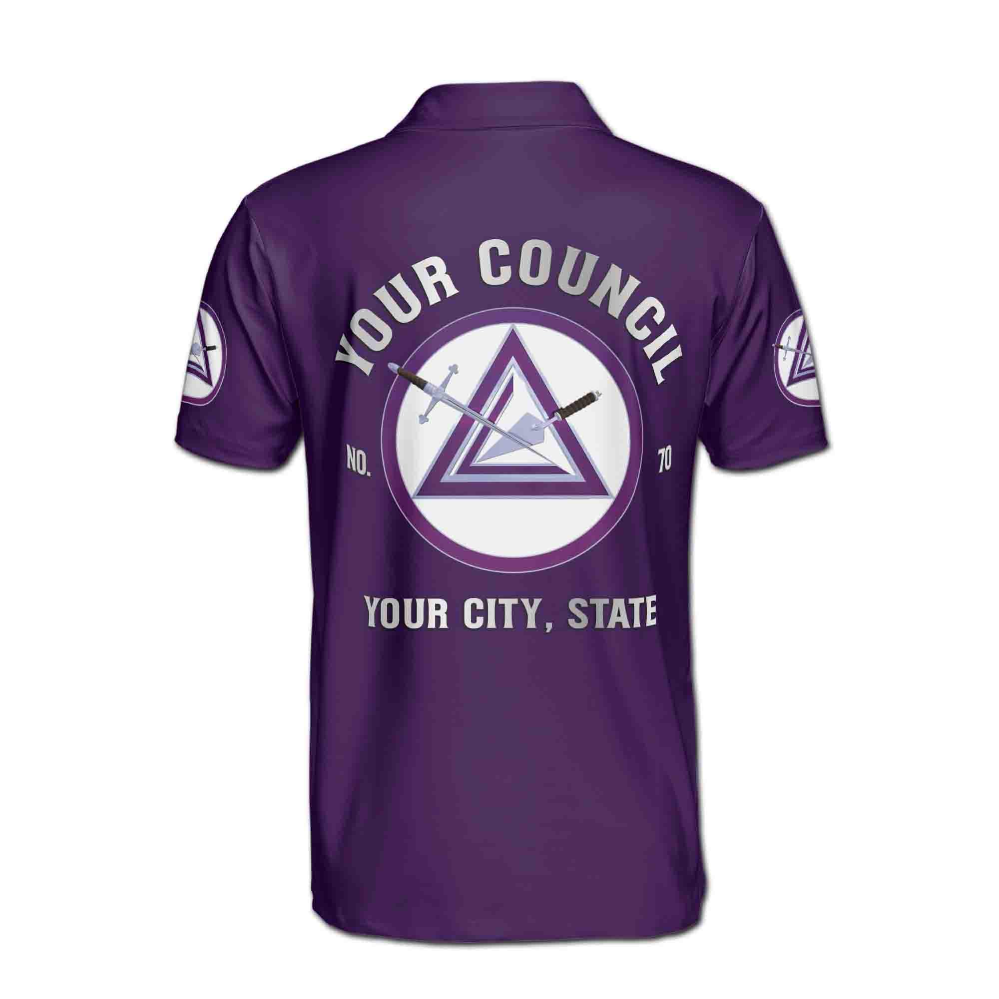 Personalizedize Name Council Royal and Select Masters Freemasonry Men's Polo Shirt - Image 3