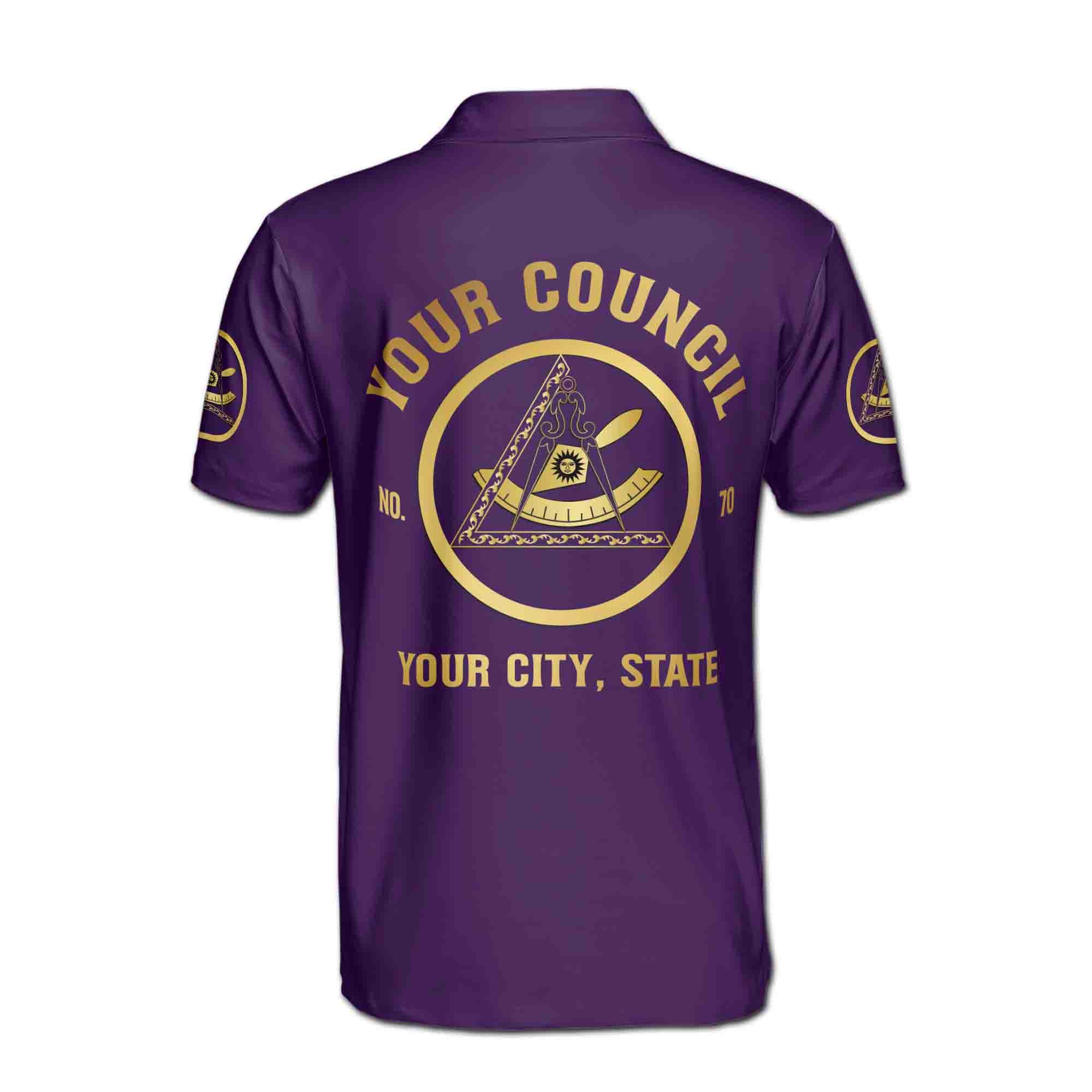 Personalizedize Name Council Royal and Select Masters Past Leadership Freemasonry Men's Polo Shirt - Image 3